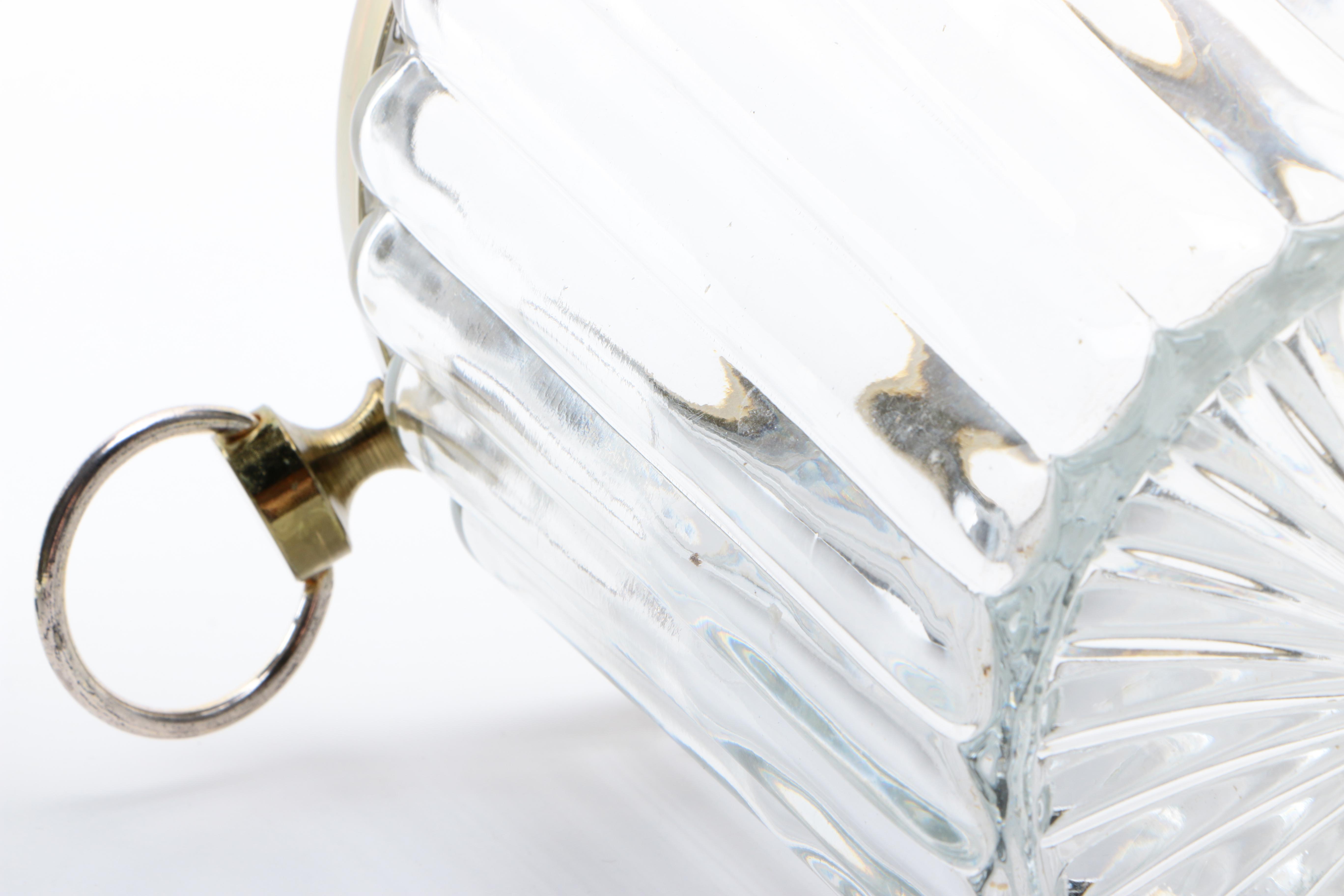 Hollywood Regency Glass Ice Bucket