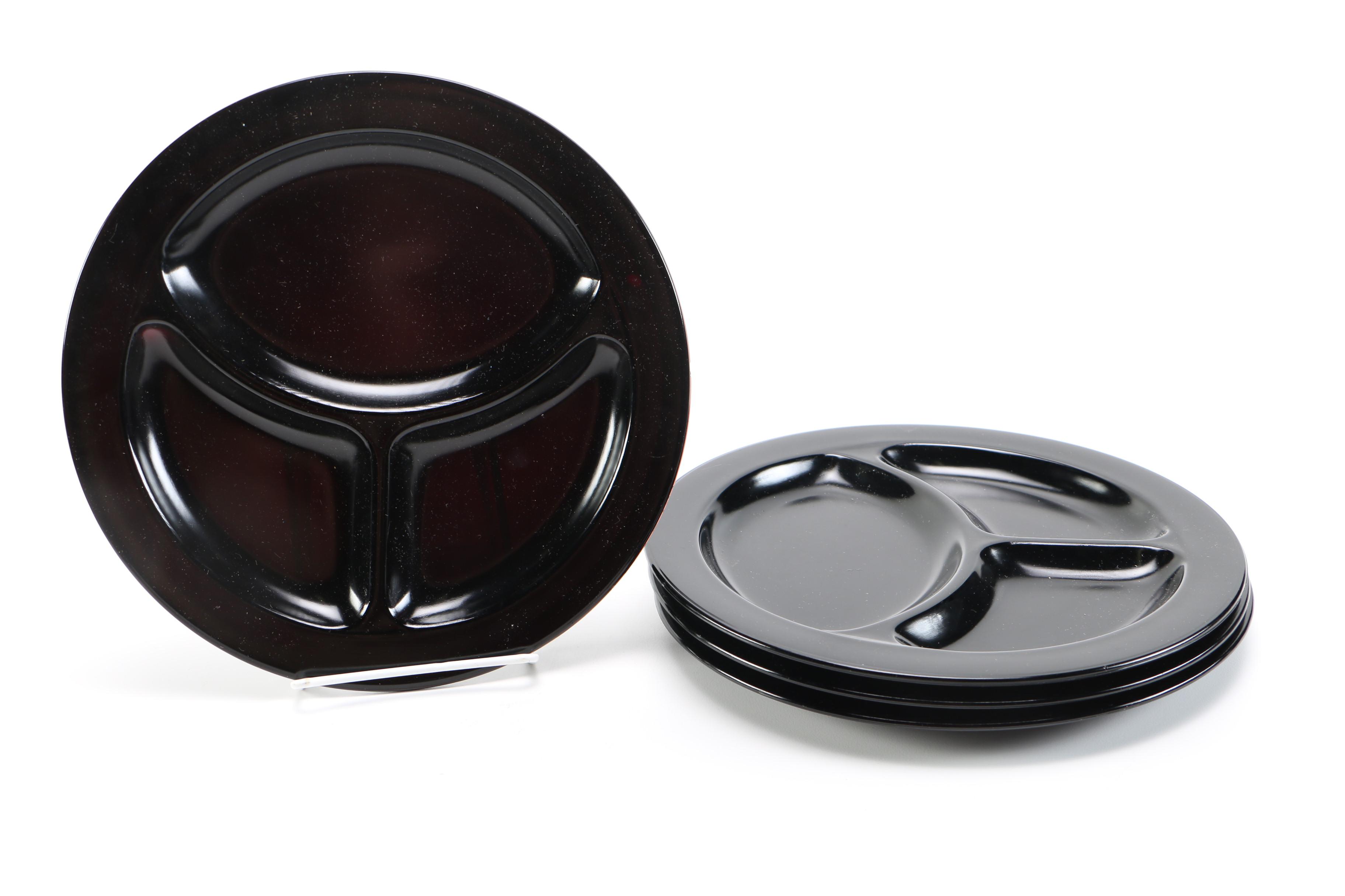 Black Amethyst Glass Dishes