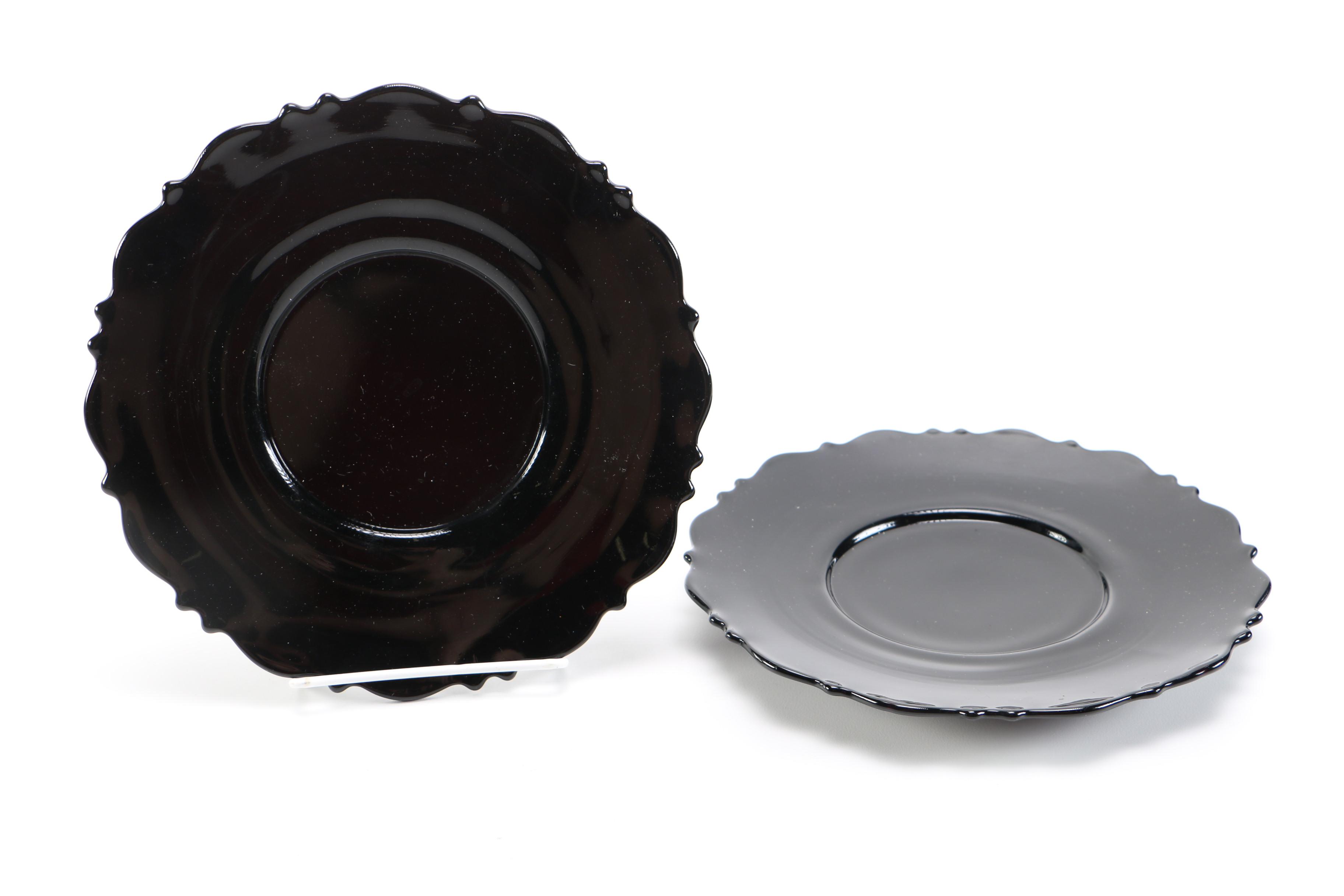 Black Amethyst Glass Dishes