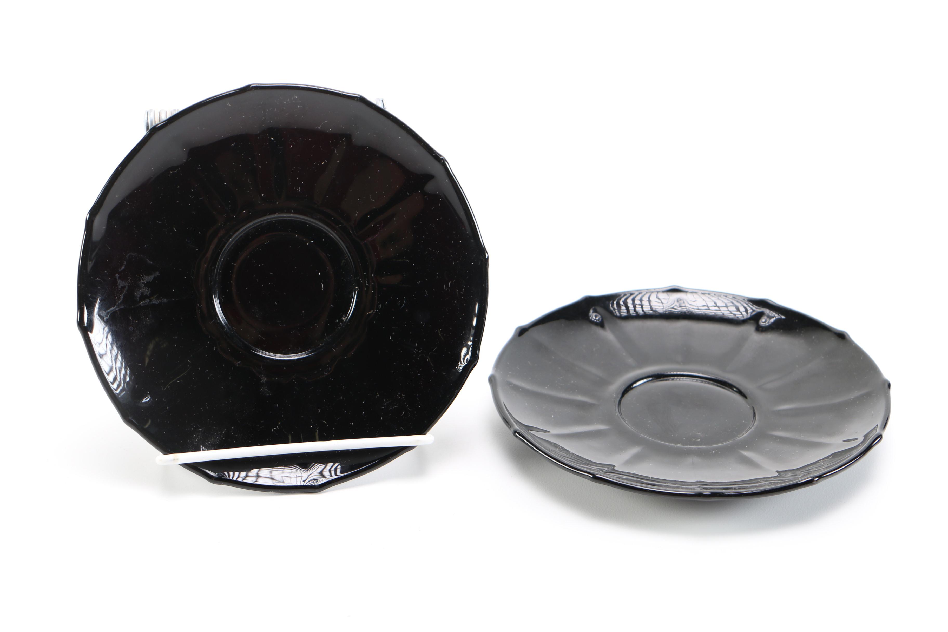 Black Amethyst Glass Dishes