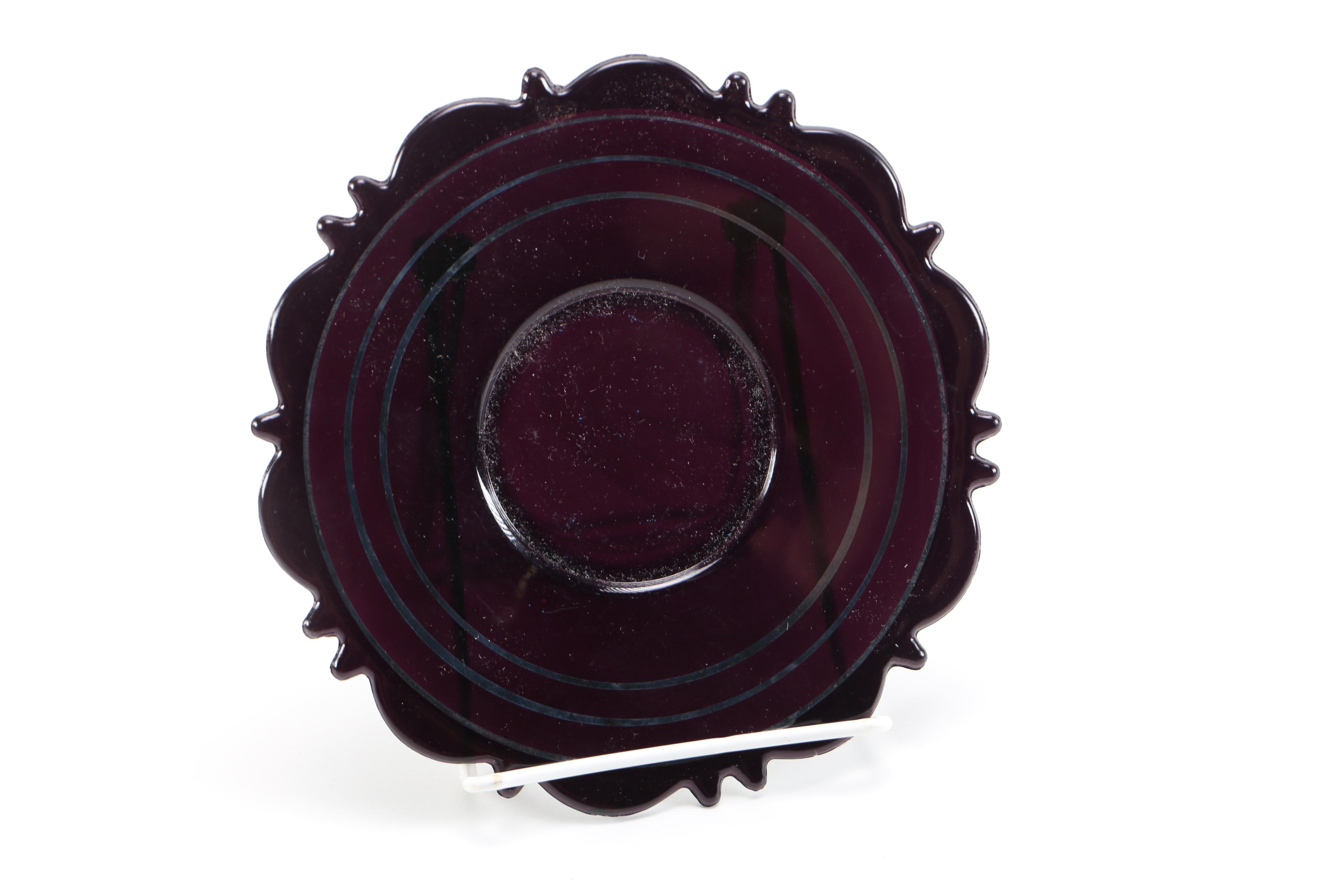 Black Amethyst Glass Dishes