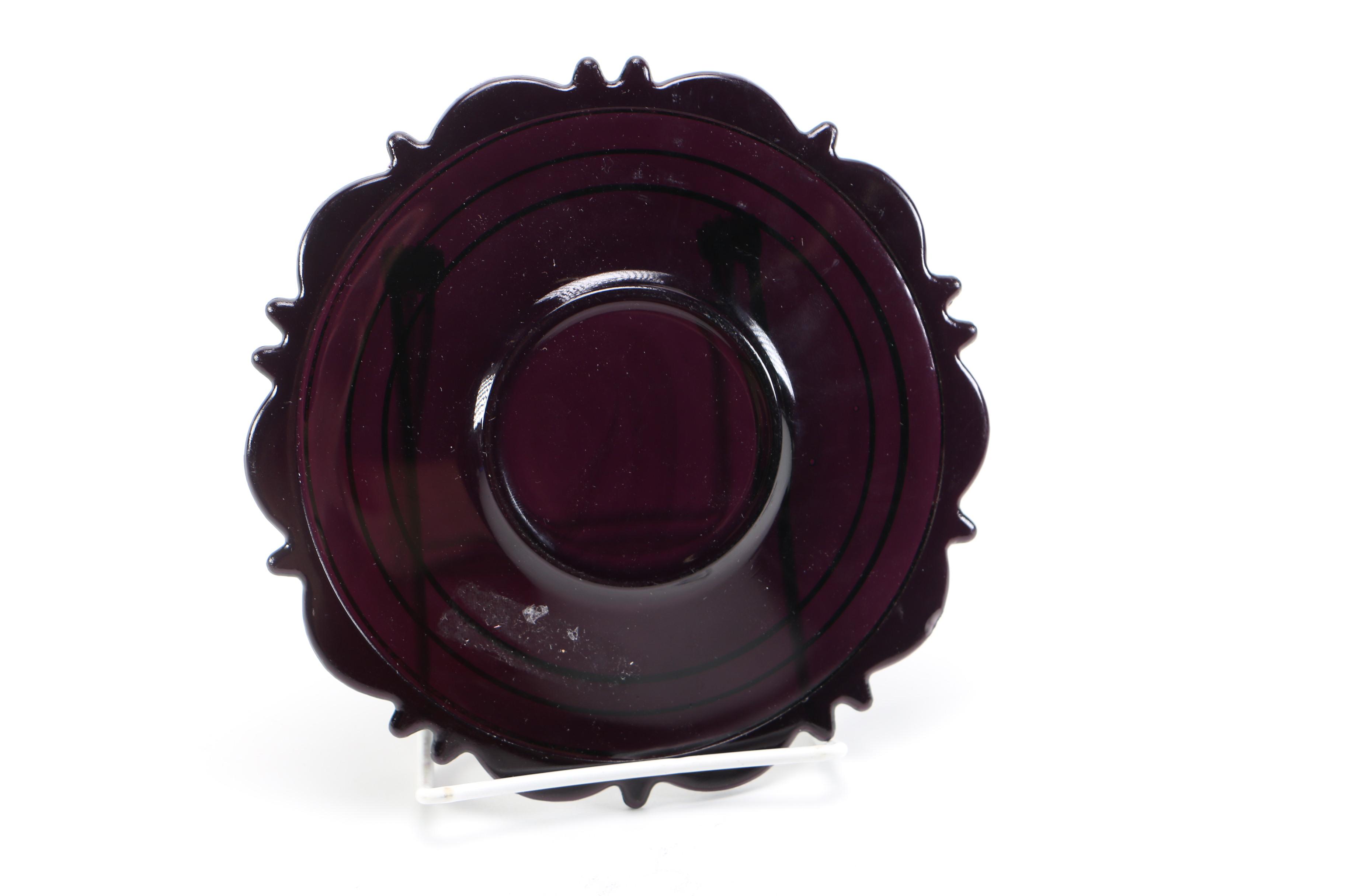 Black Amethyst Glass Dishes