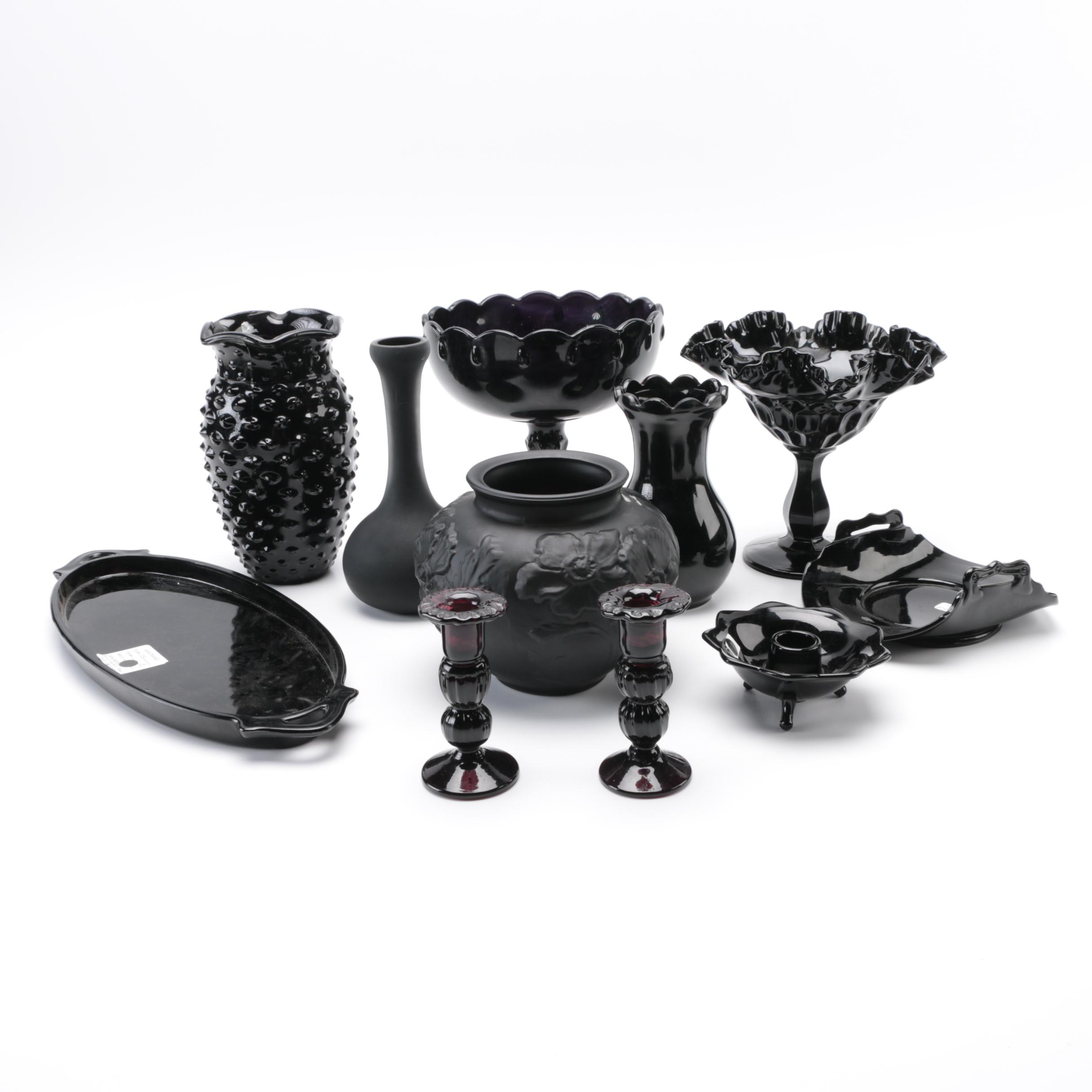 Amethyst Colored Decor, Trays, and Vases