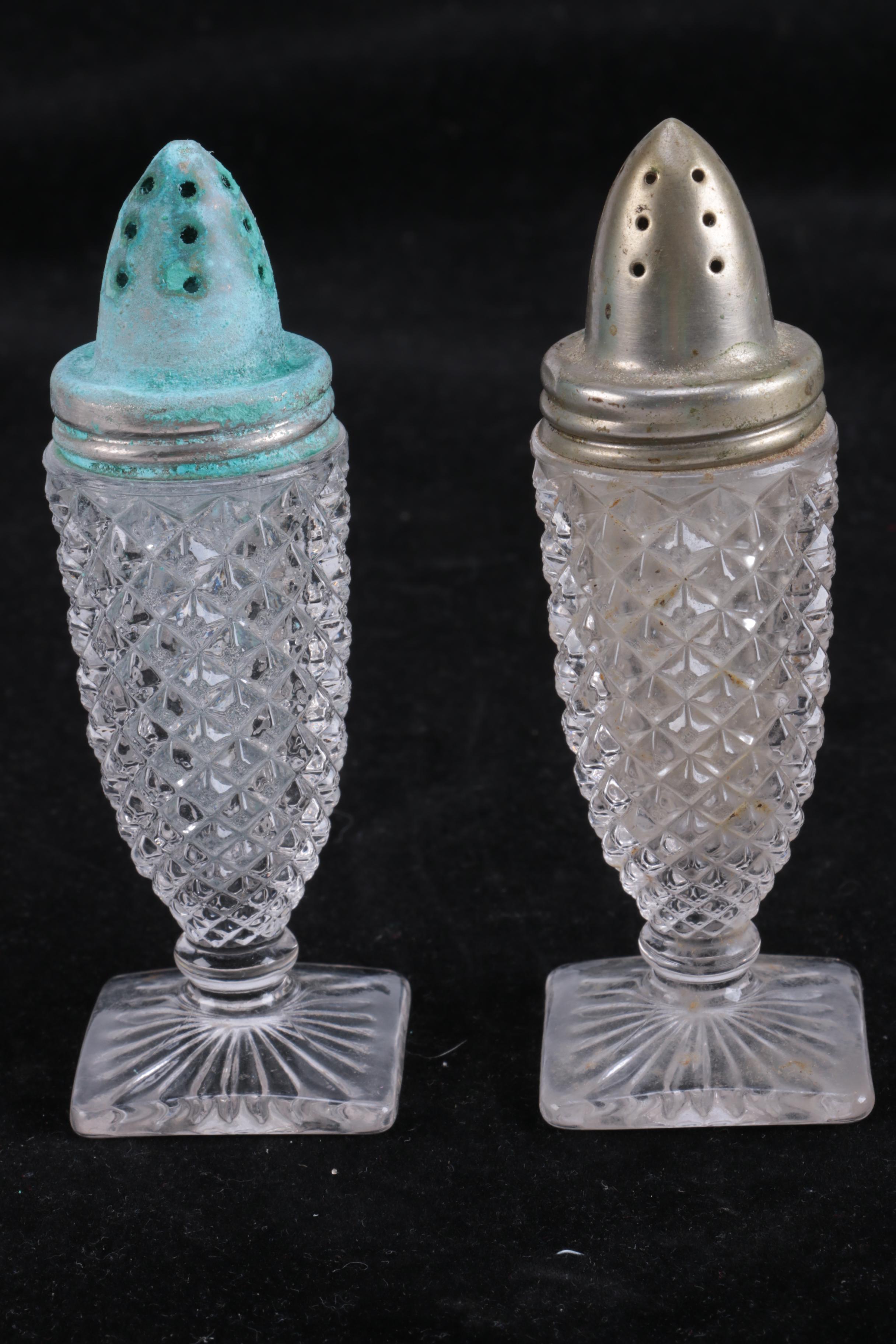 Pressed Glass Including Indiana Glass "Diamond Point"