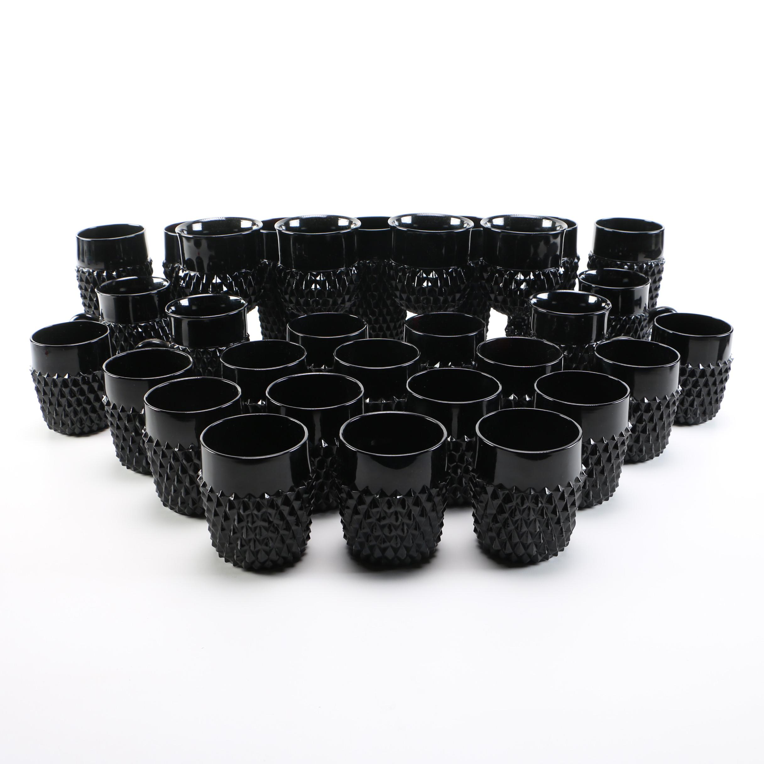 Vintage  Black Amethyst Glassware