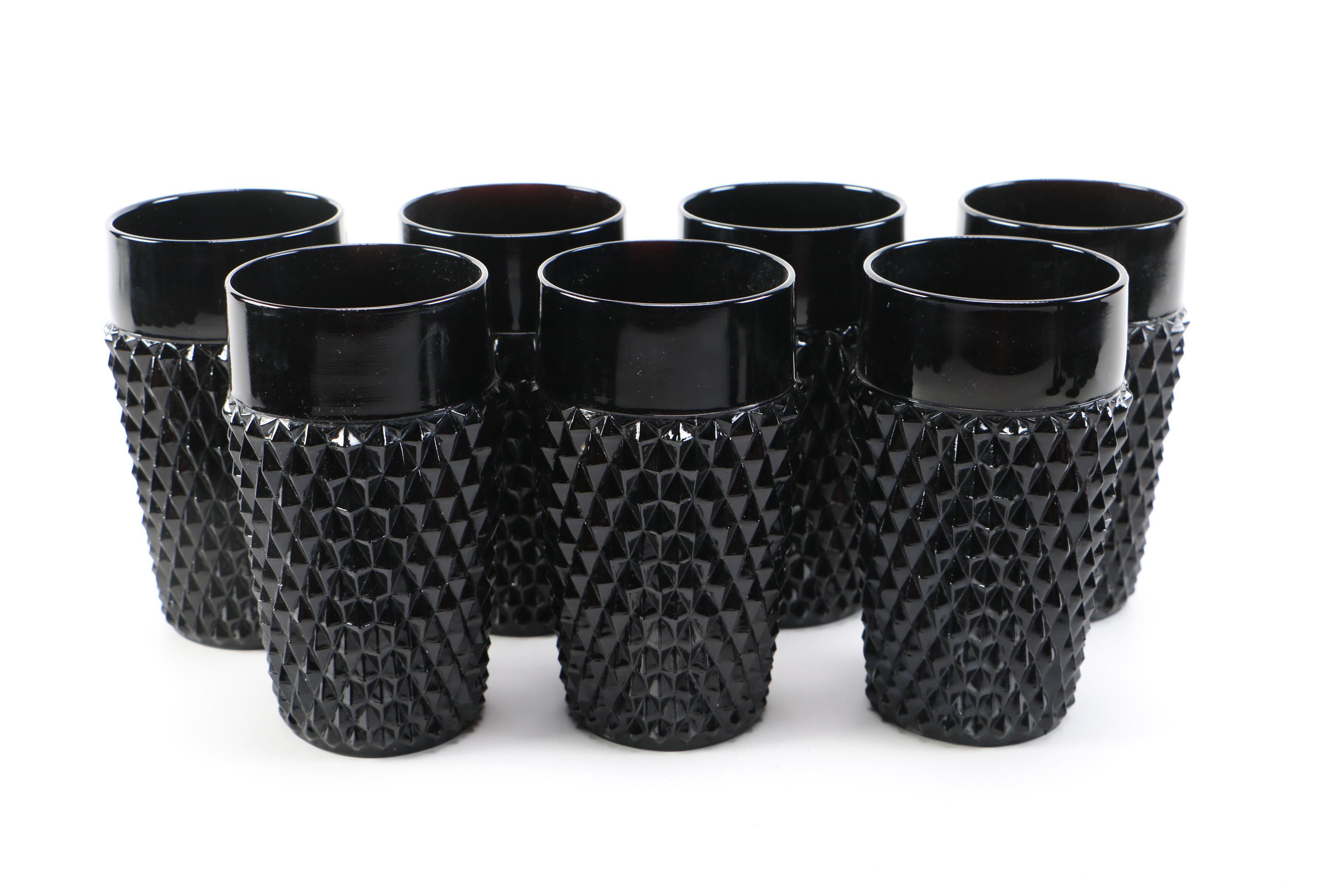 Vintage  Black Amethyst Glassware