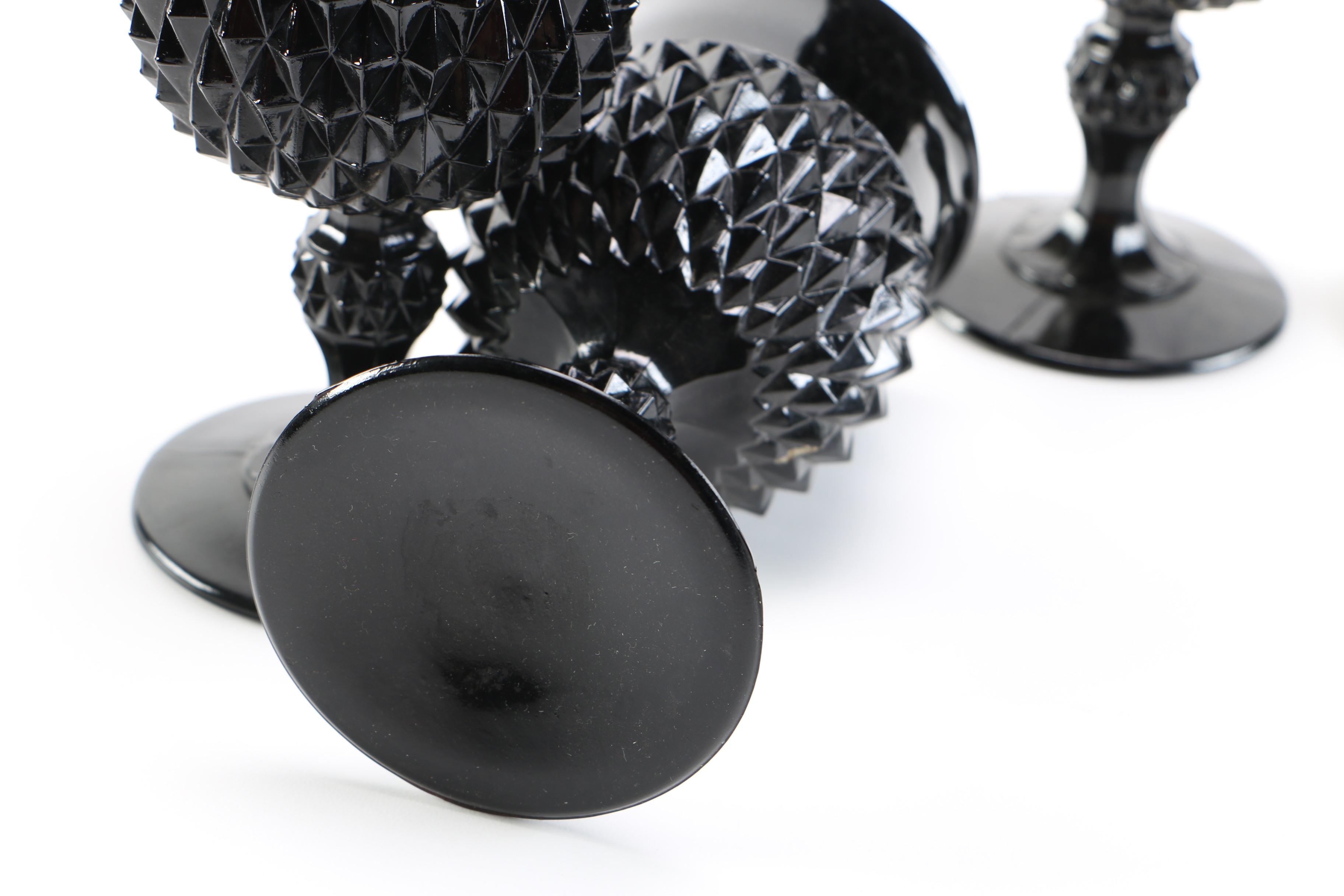 Vintage  Black Amethyst Glassware