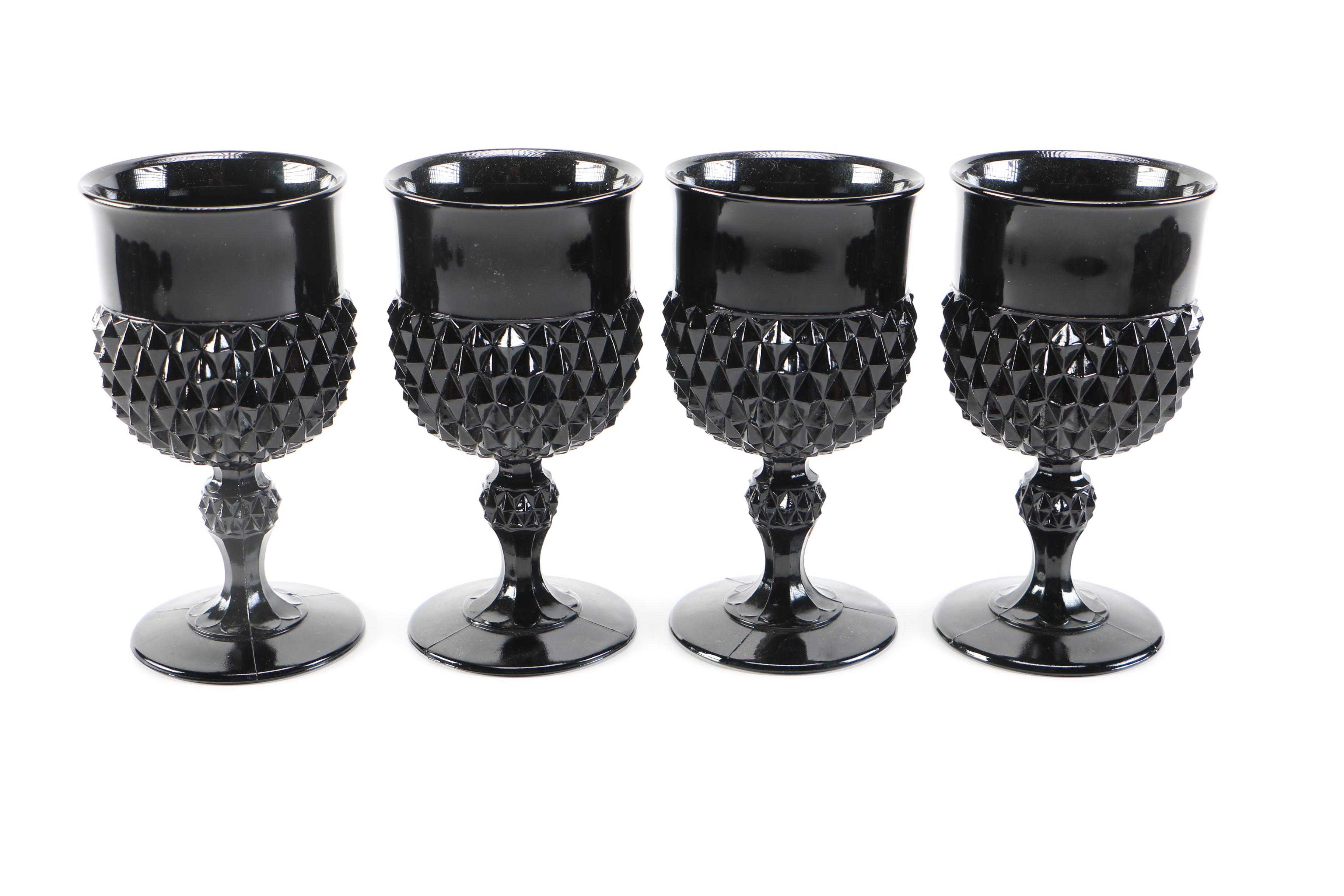 Vintage  Black Amethyst Glassware