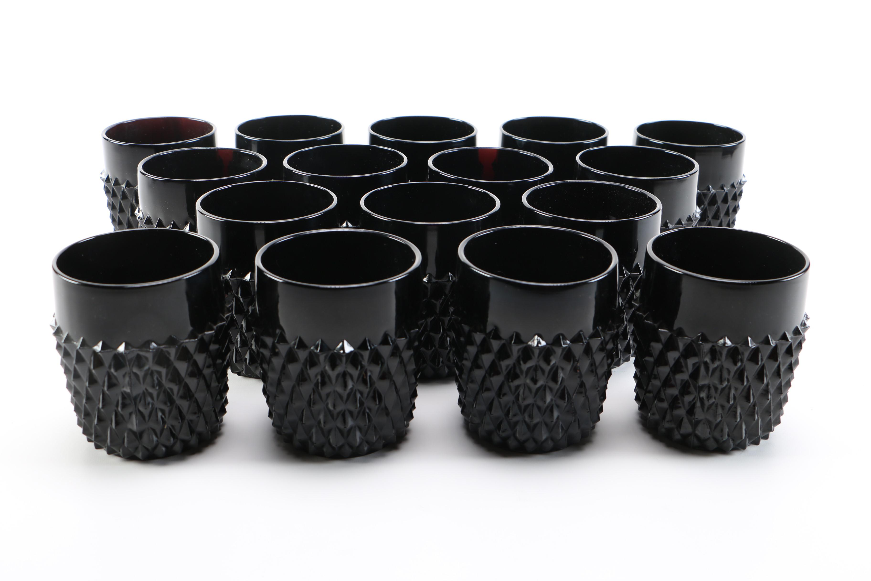 Vintage  Black Amethyst Glassware