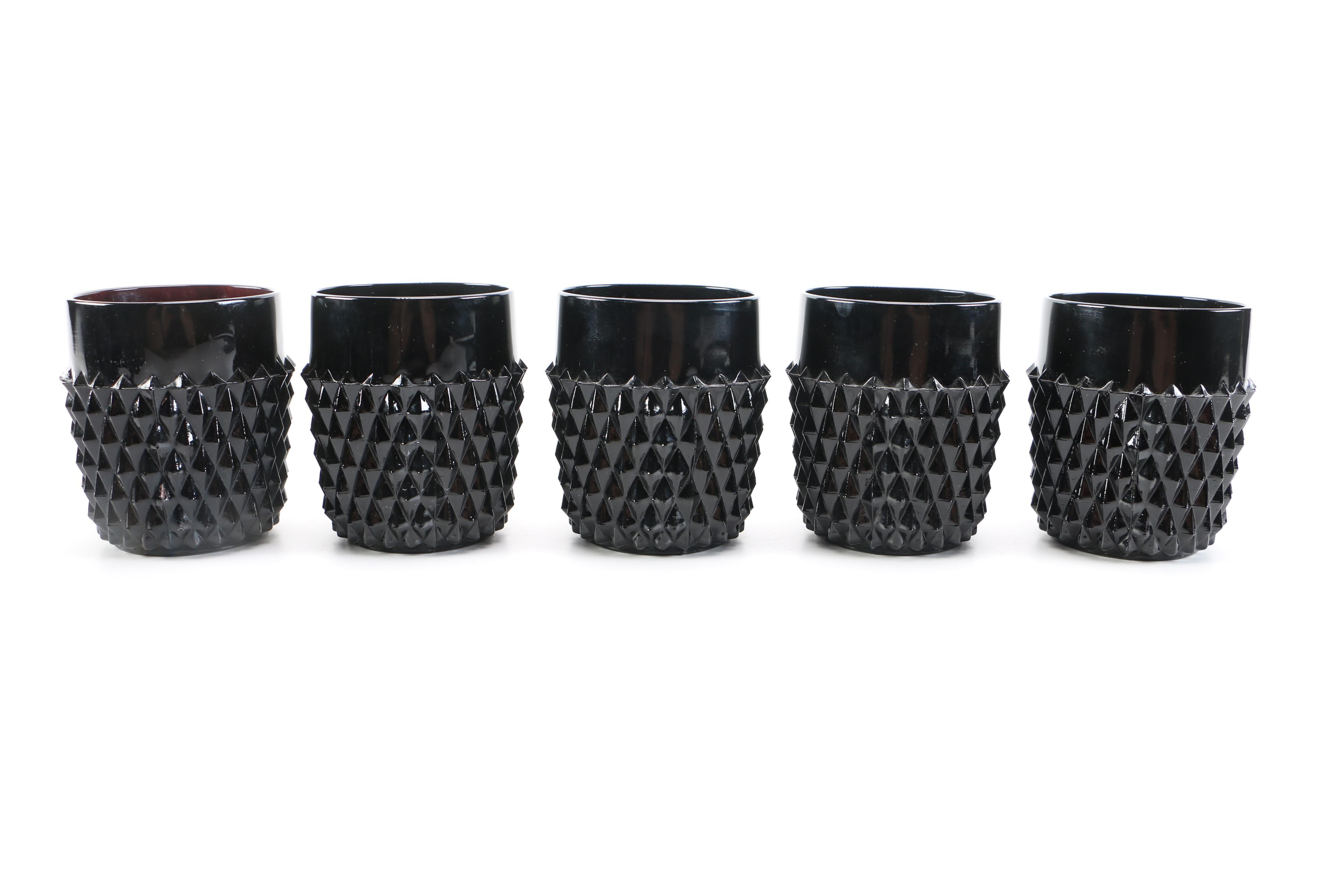 Vintage  Black Amethyst Glassware