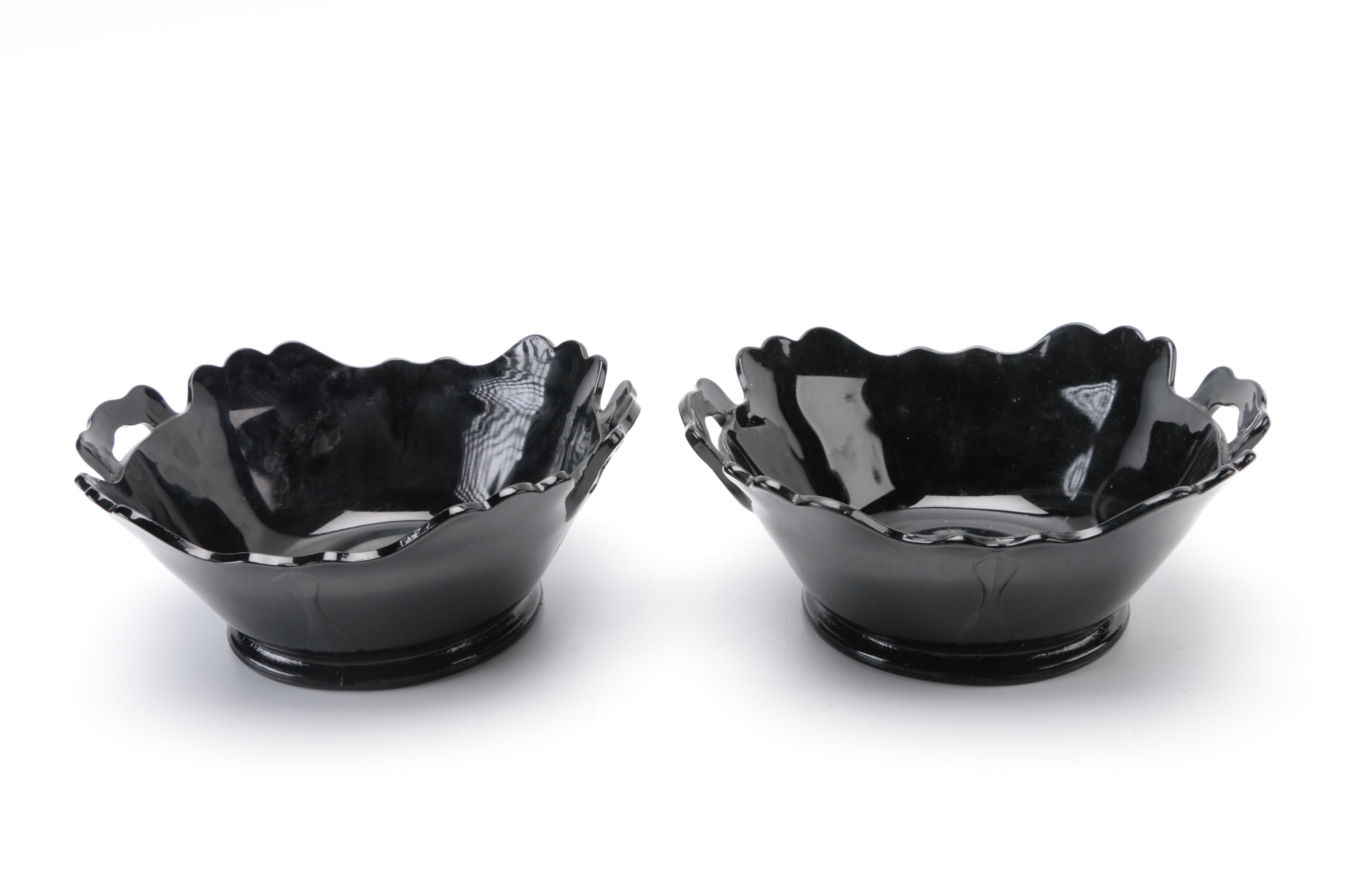 1970's Tiara Exclusives Black Amethyst Glass