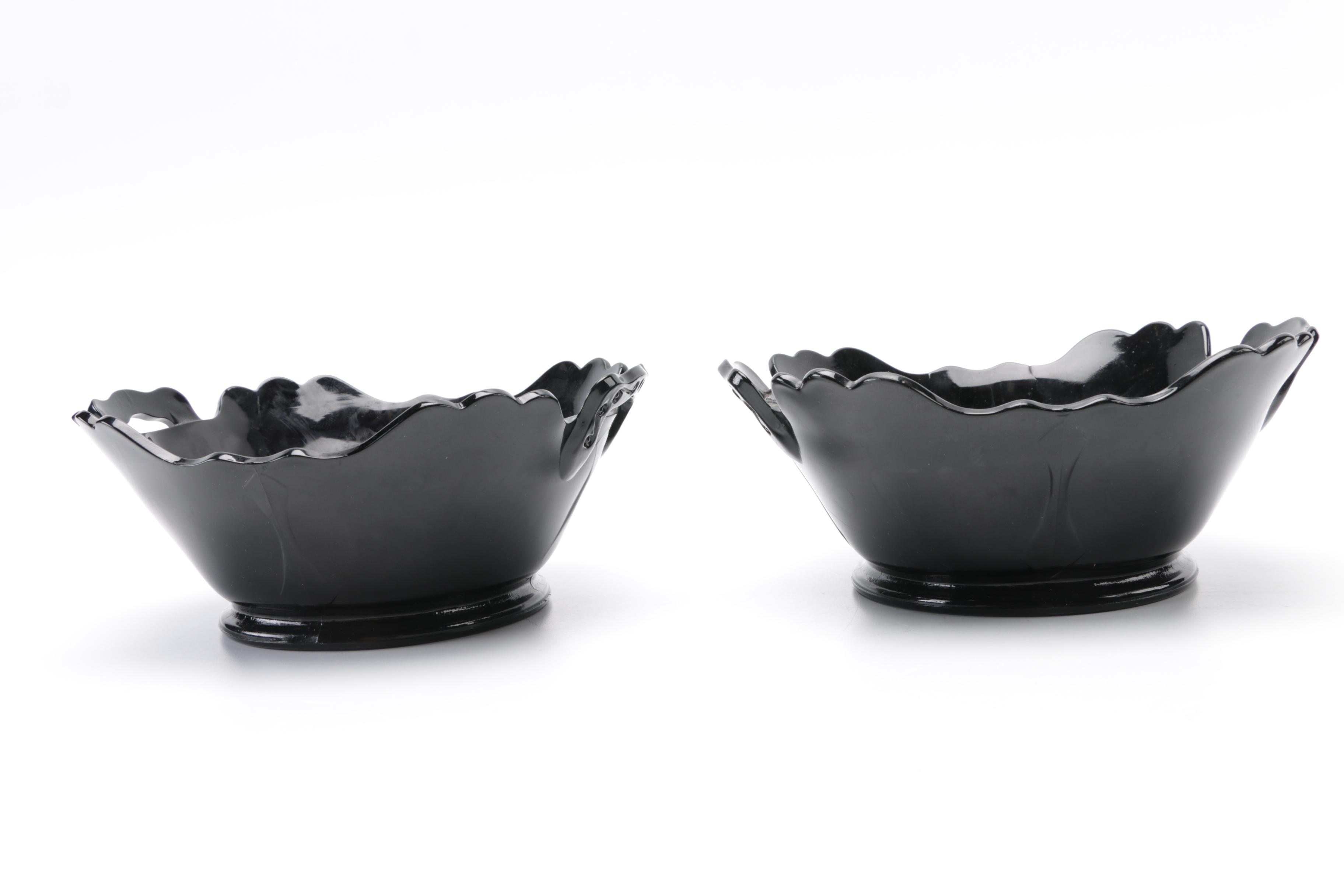 1970's Tiara Exclusives Black Amethyst Glass