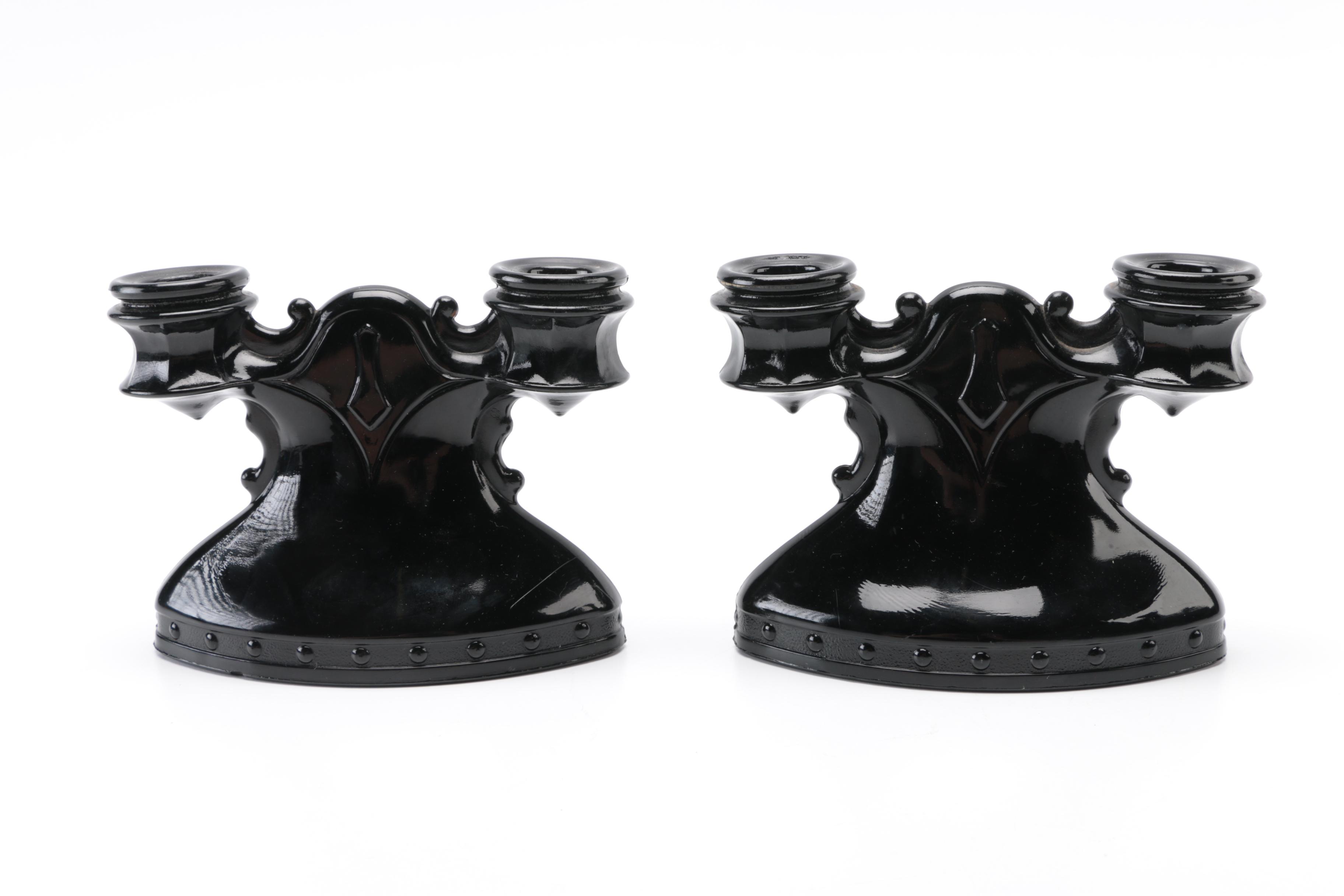 1970's Tiara Exclusives Black Amethyst Glass