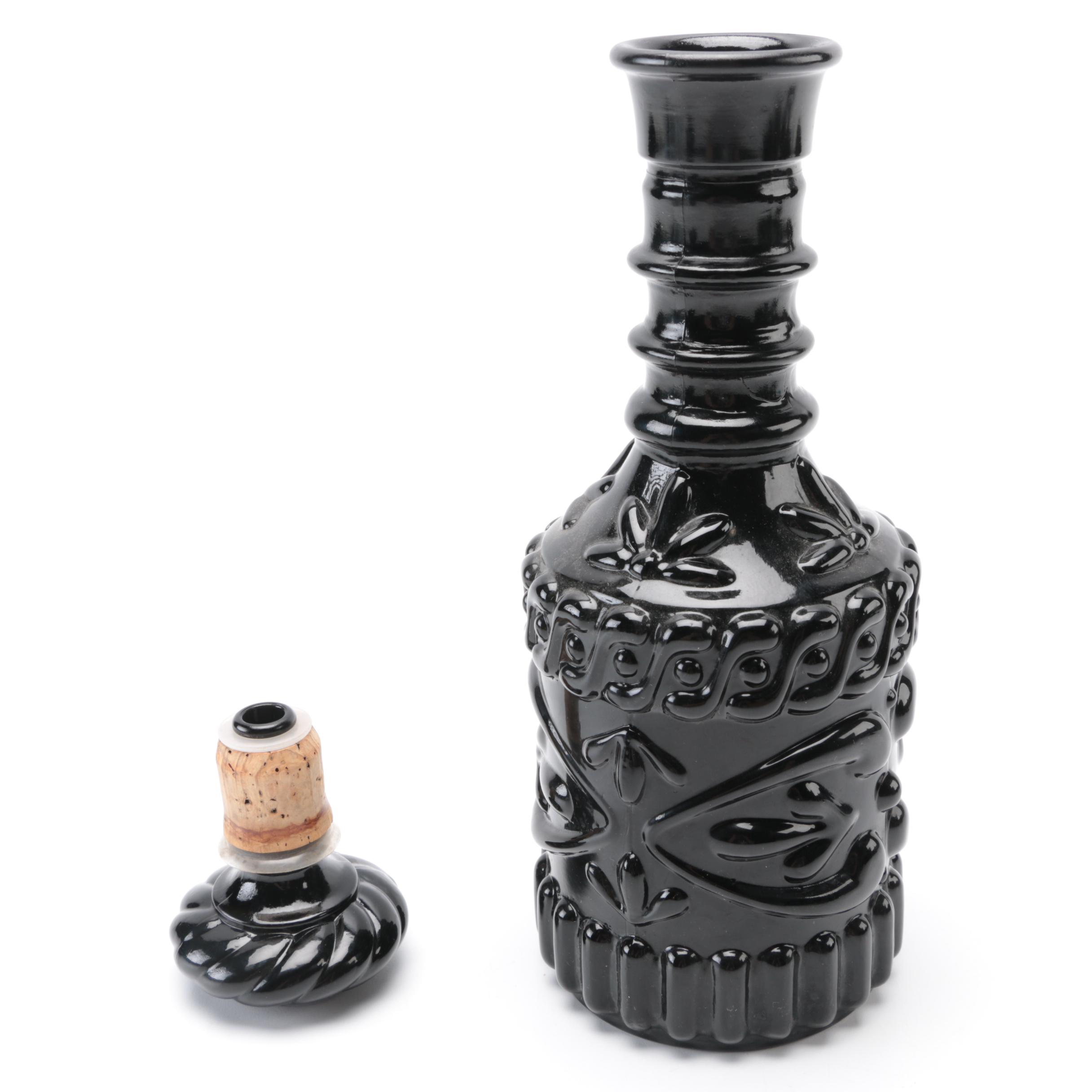 1970's Tiara Exclusives Black Amethyst Glass