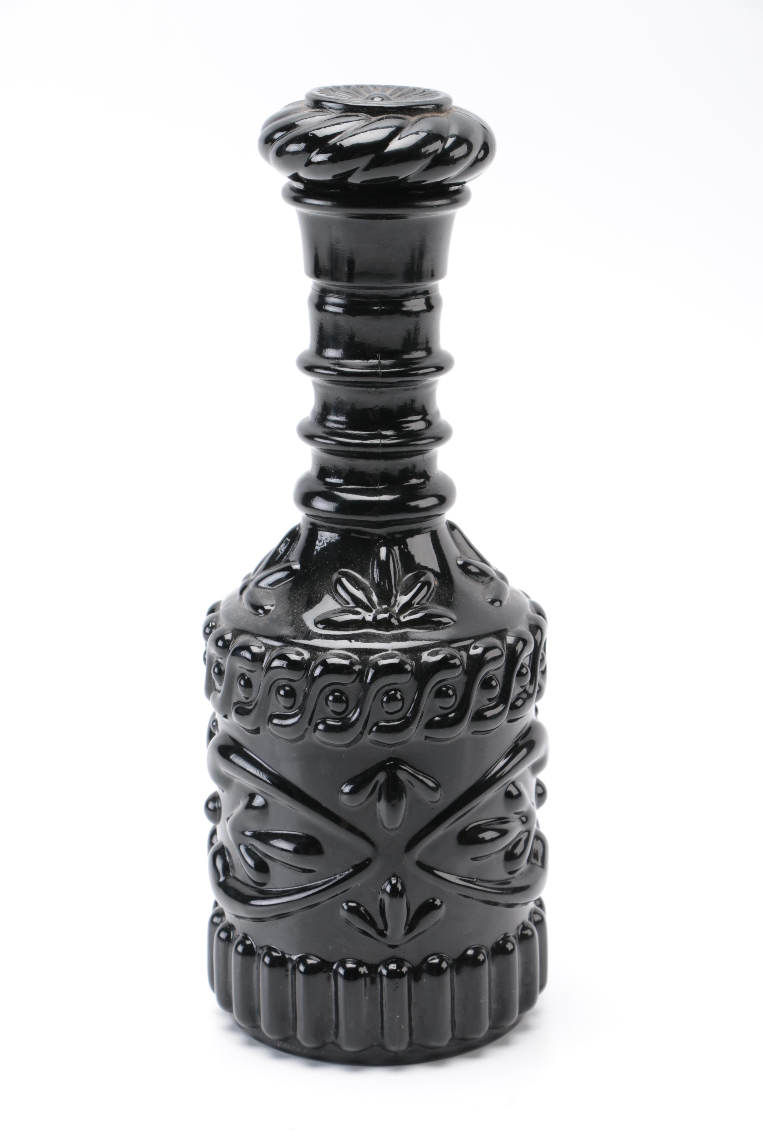 1970's Tiara Exclusives Black Amethyst Glass