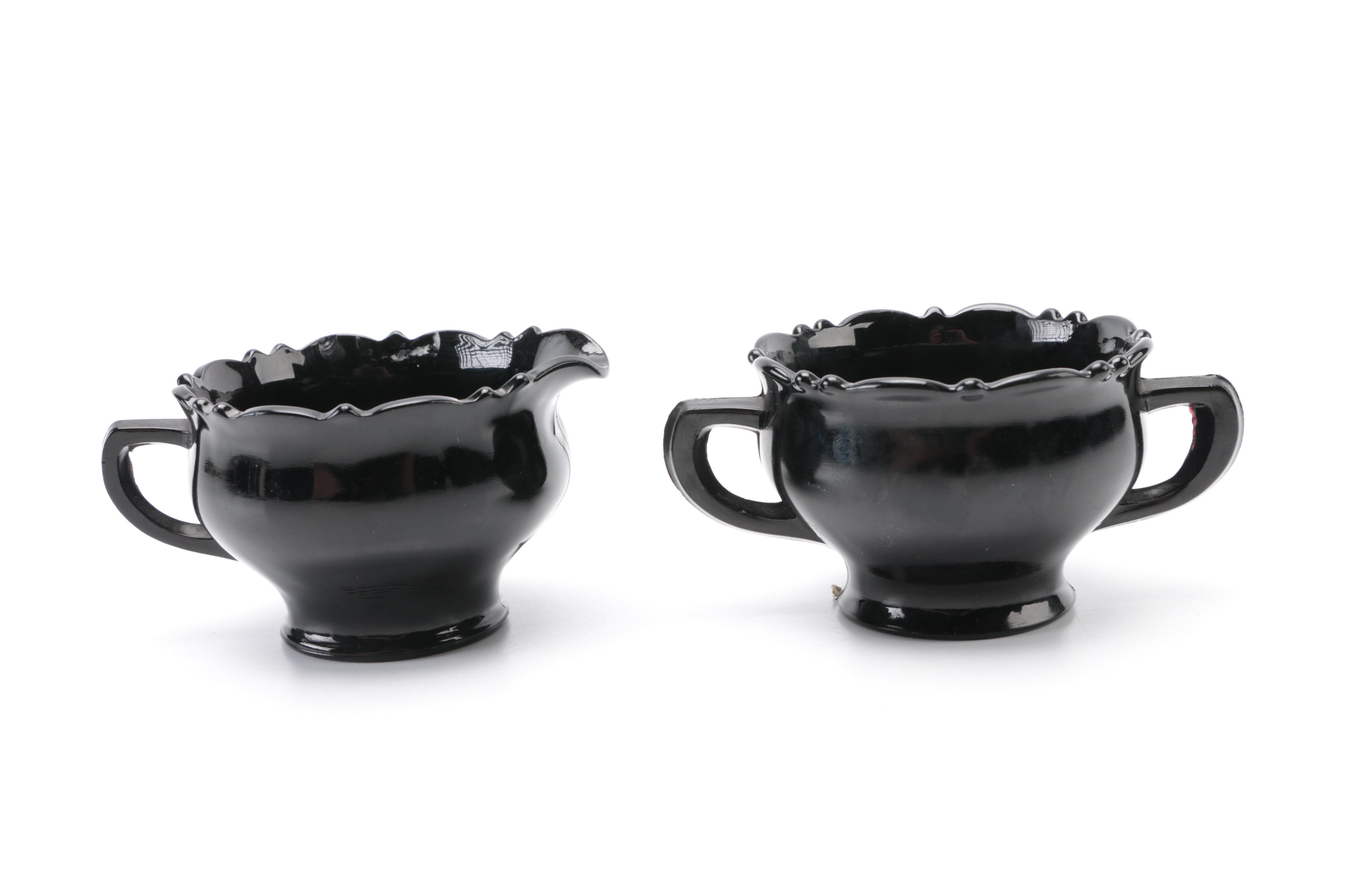 1970's Tiara Exclusives Black Amethyst Glass