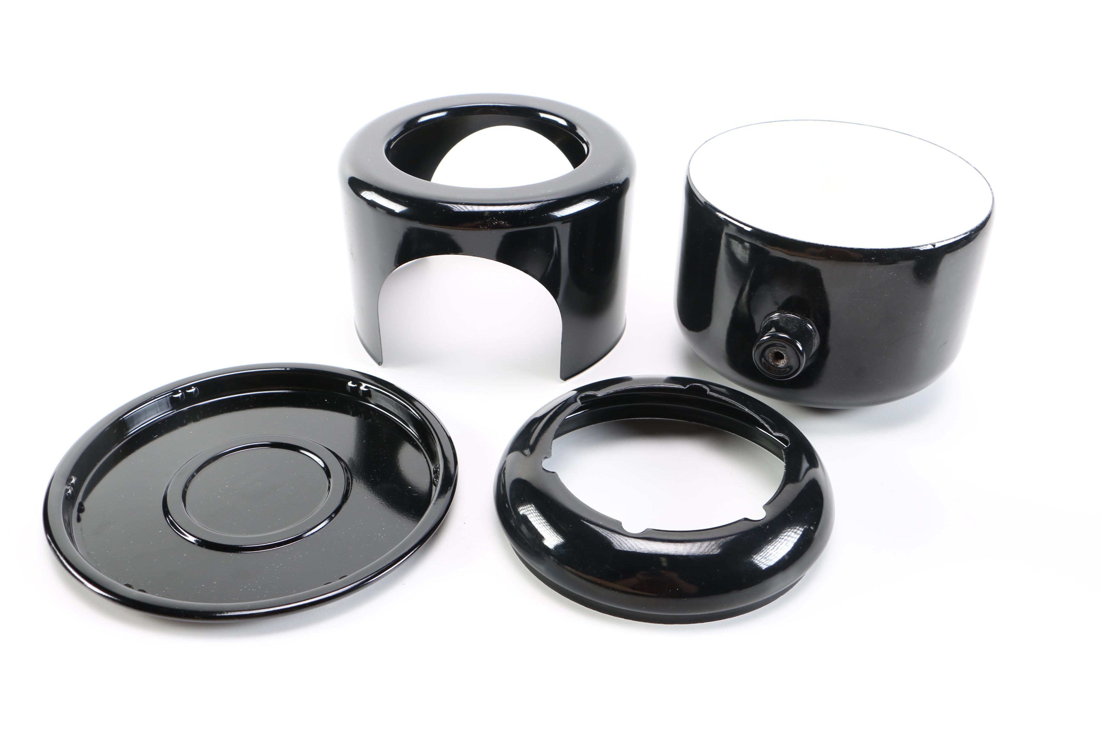 Ceramic and Wooden Fondue Set