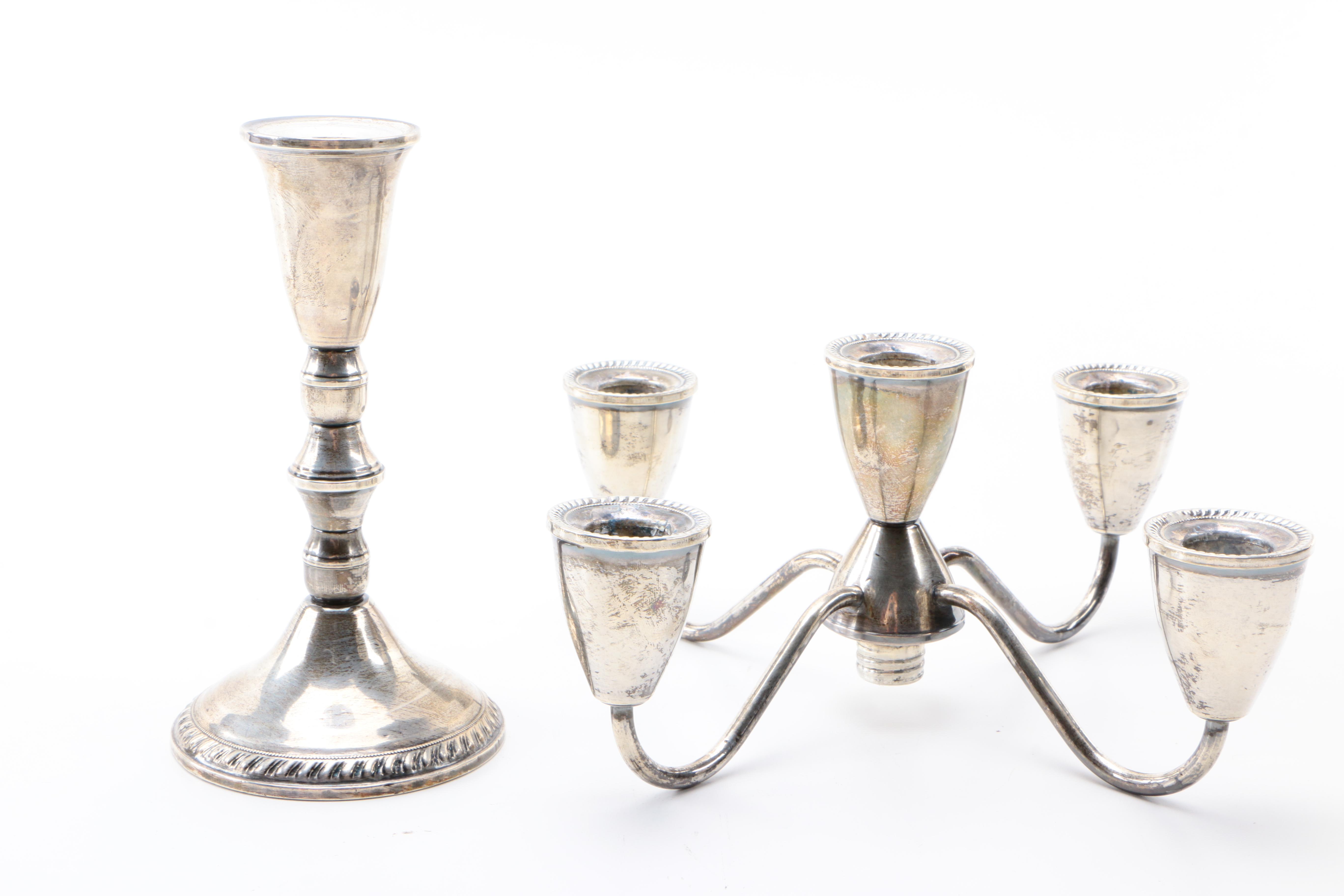 Mid-Century Duchin Creation Weighted Sterling Silver Candelabra