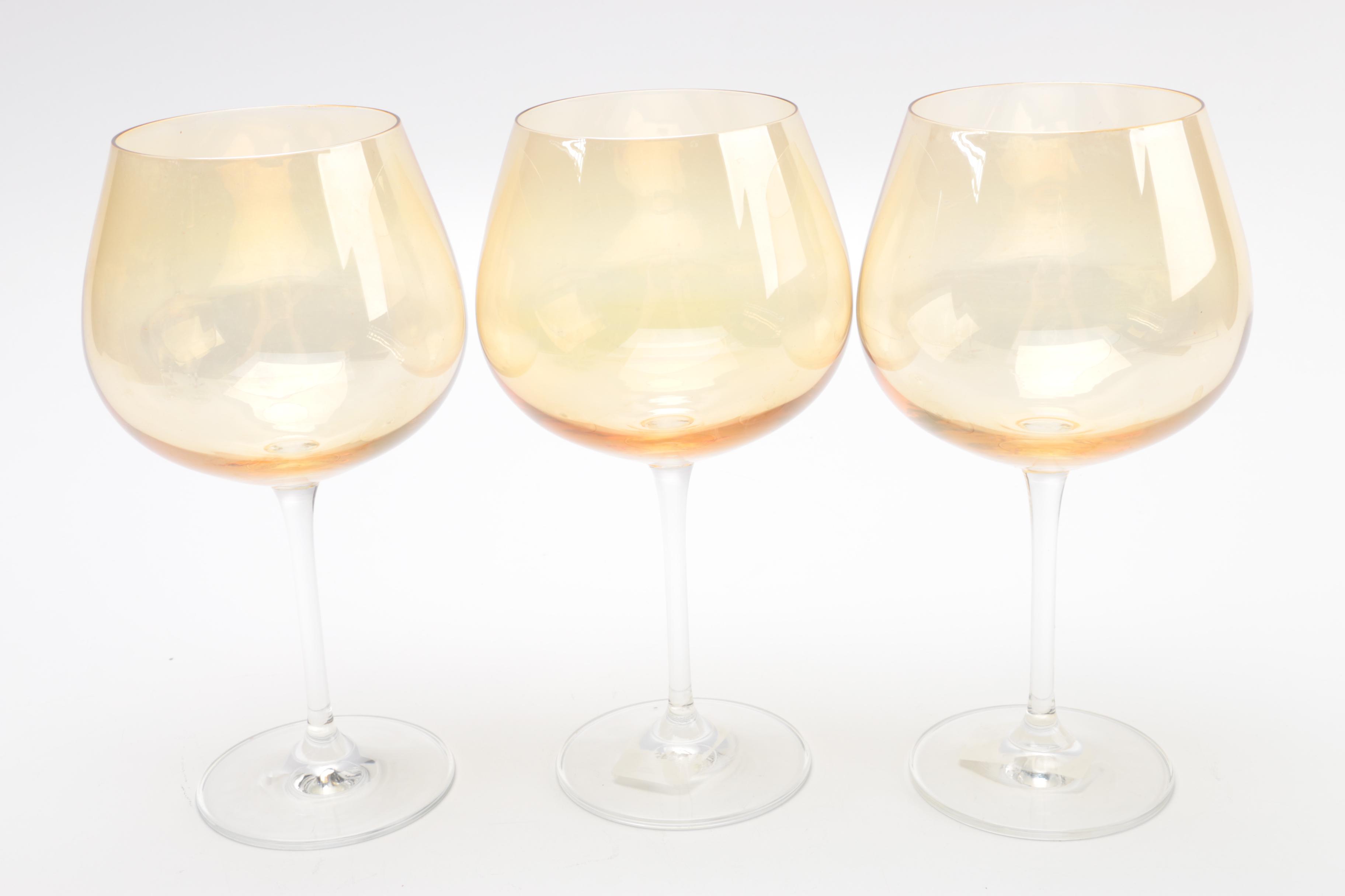 Colored and Hand Blown Wine Glasses