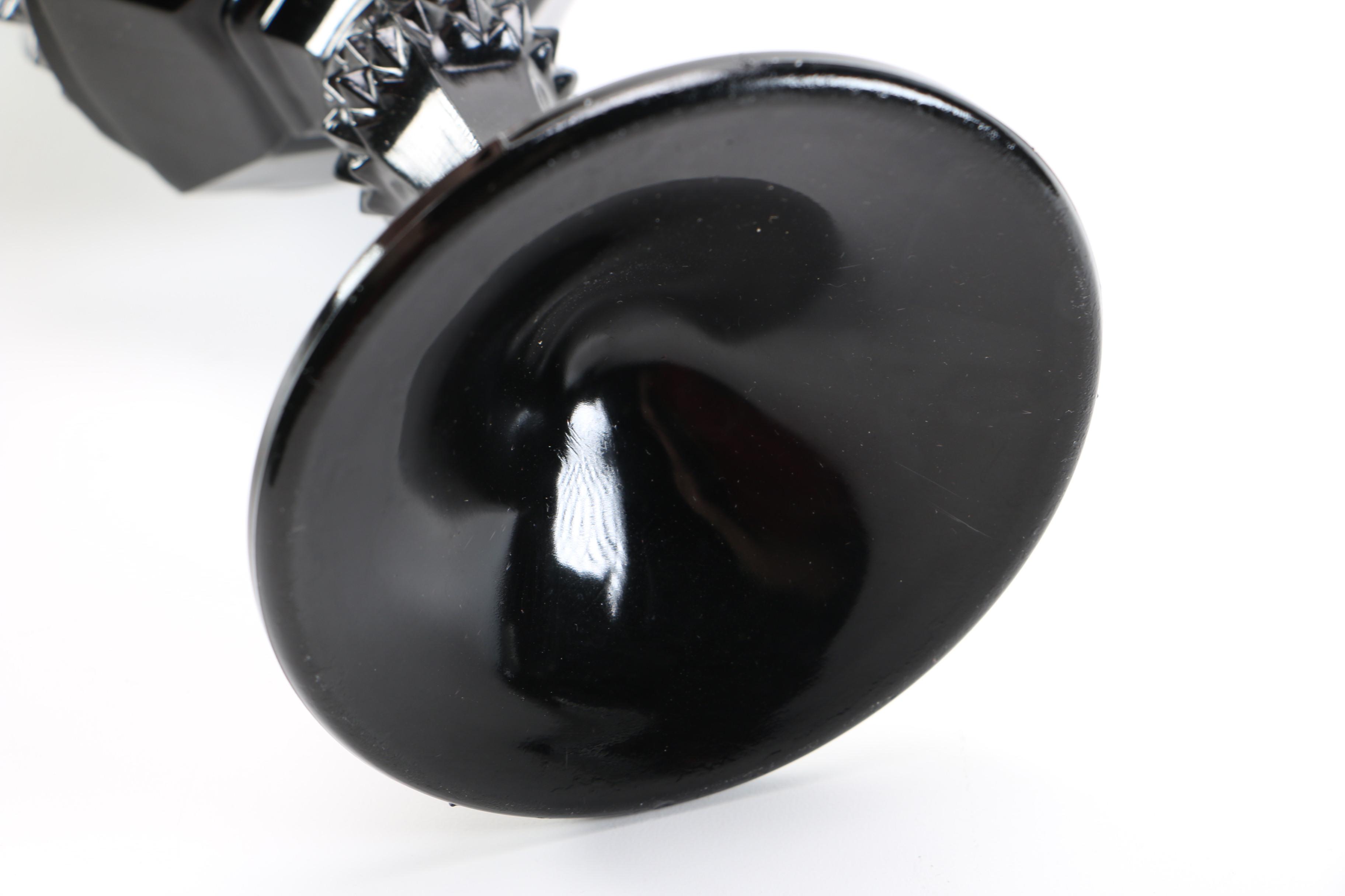 Black Pressed Glass Tableware Including Tiara "Cameo Black"