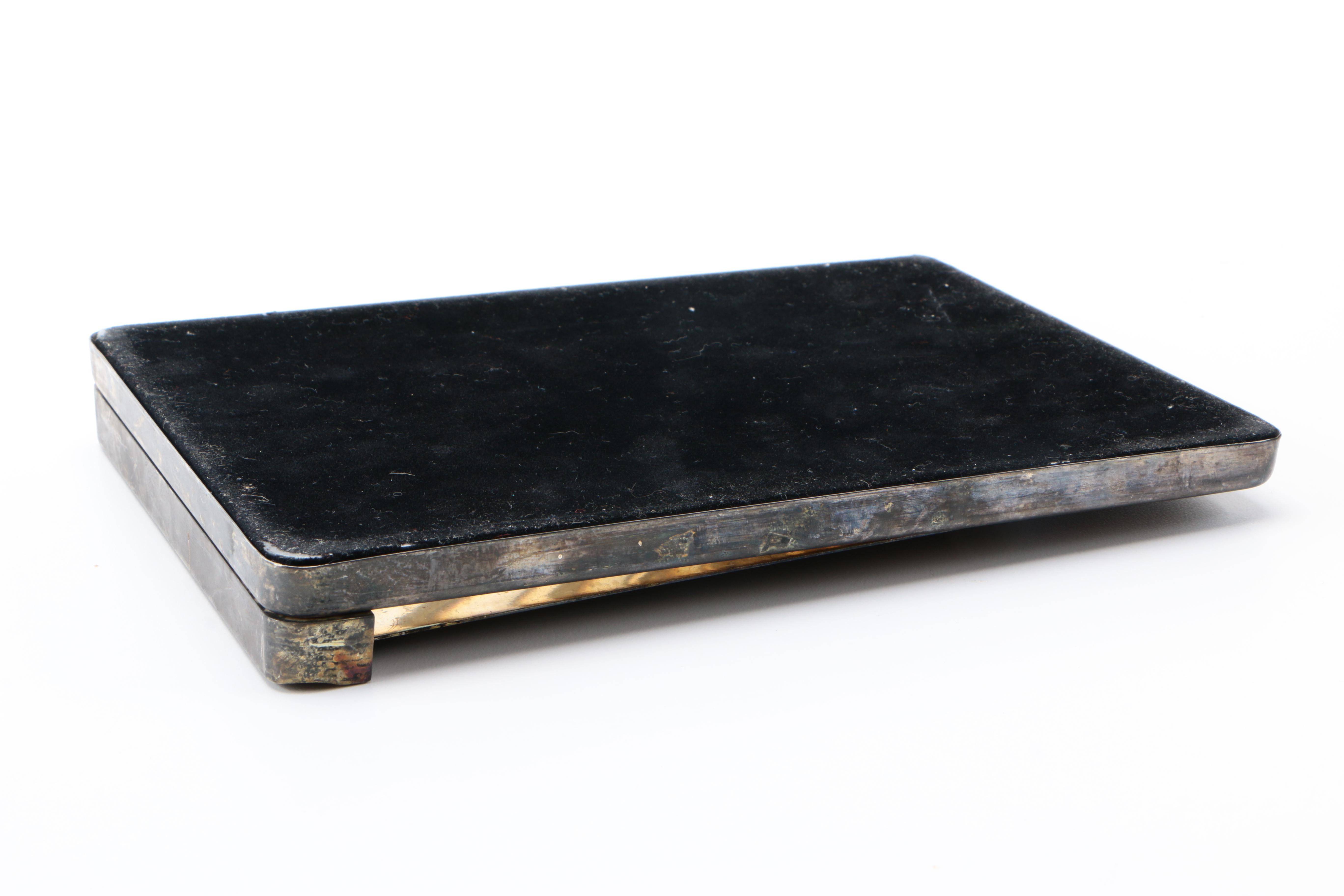 Shaving Mirror and Gorham Silver-Plated Vase