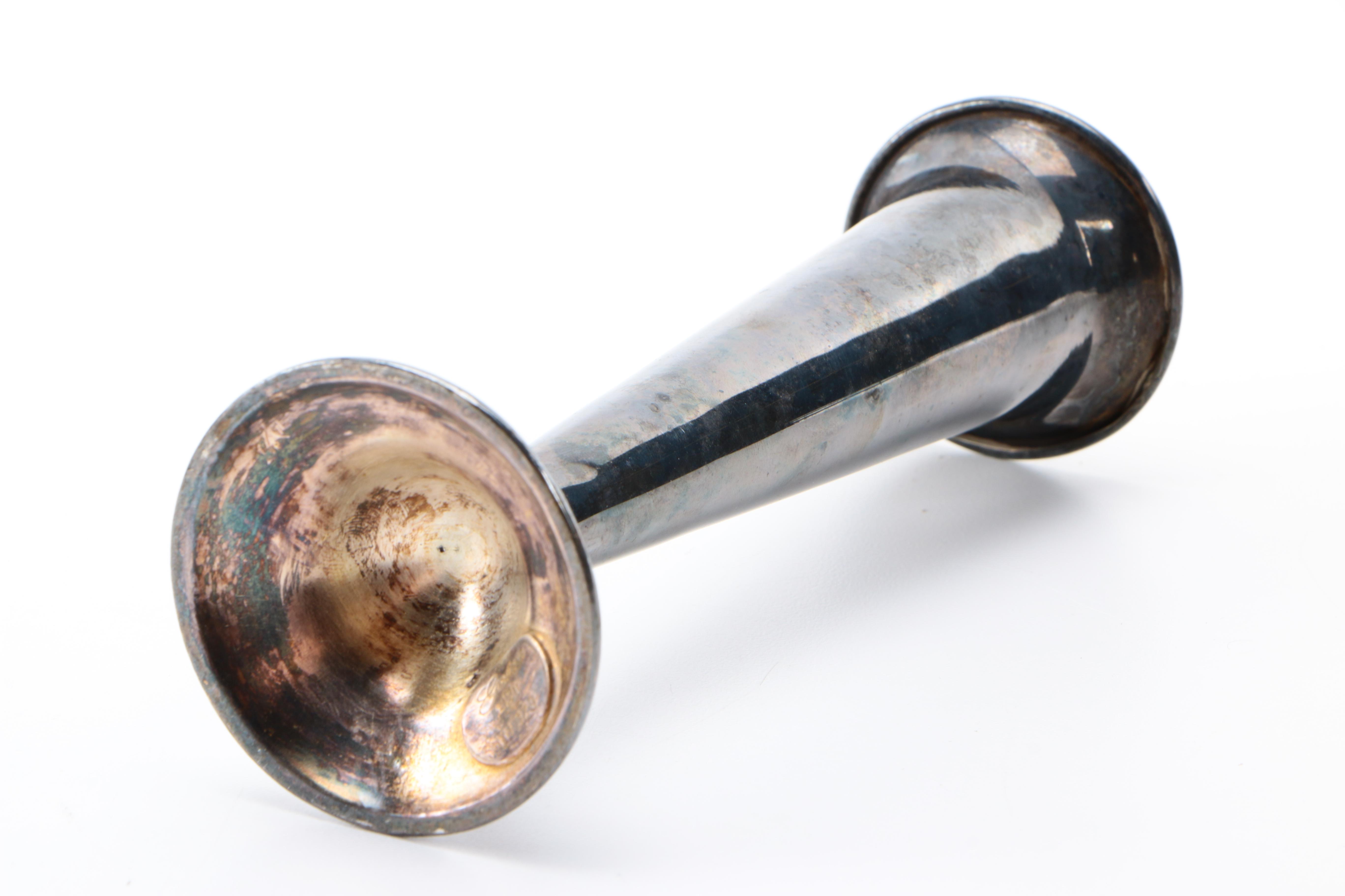 Shaving Mirror and Gorham Silver-Plated Vase