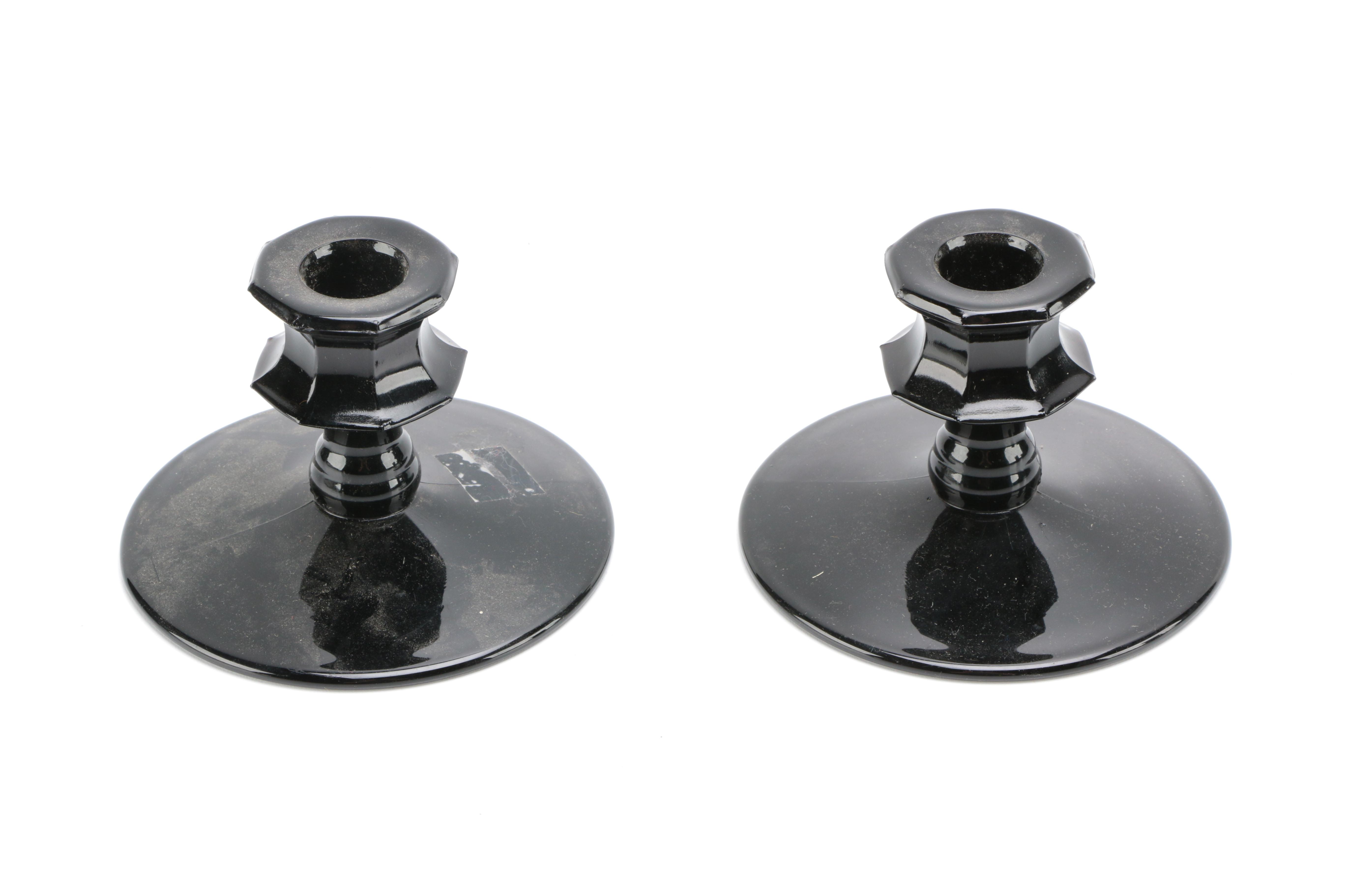 Tiara Exclusives "Art Deco" Black Amethyst Glass Circa 1970