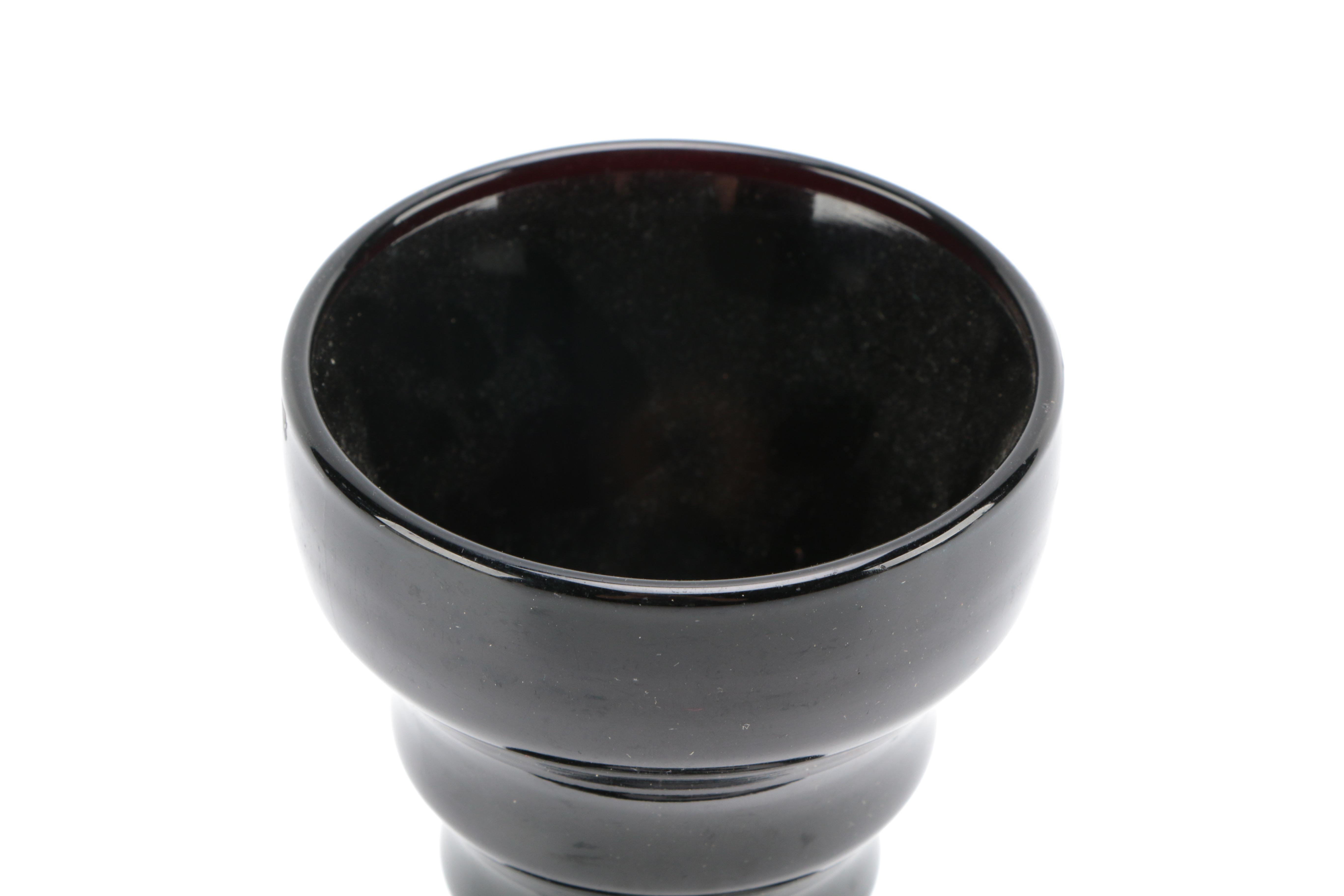 Tiara Exclusives "Art Deco" Black Amethyst Glass Circa 1970