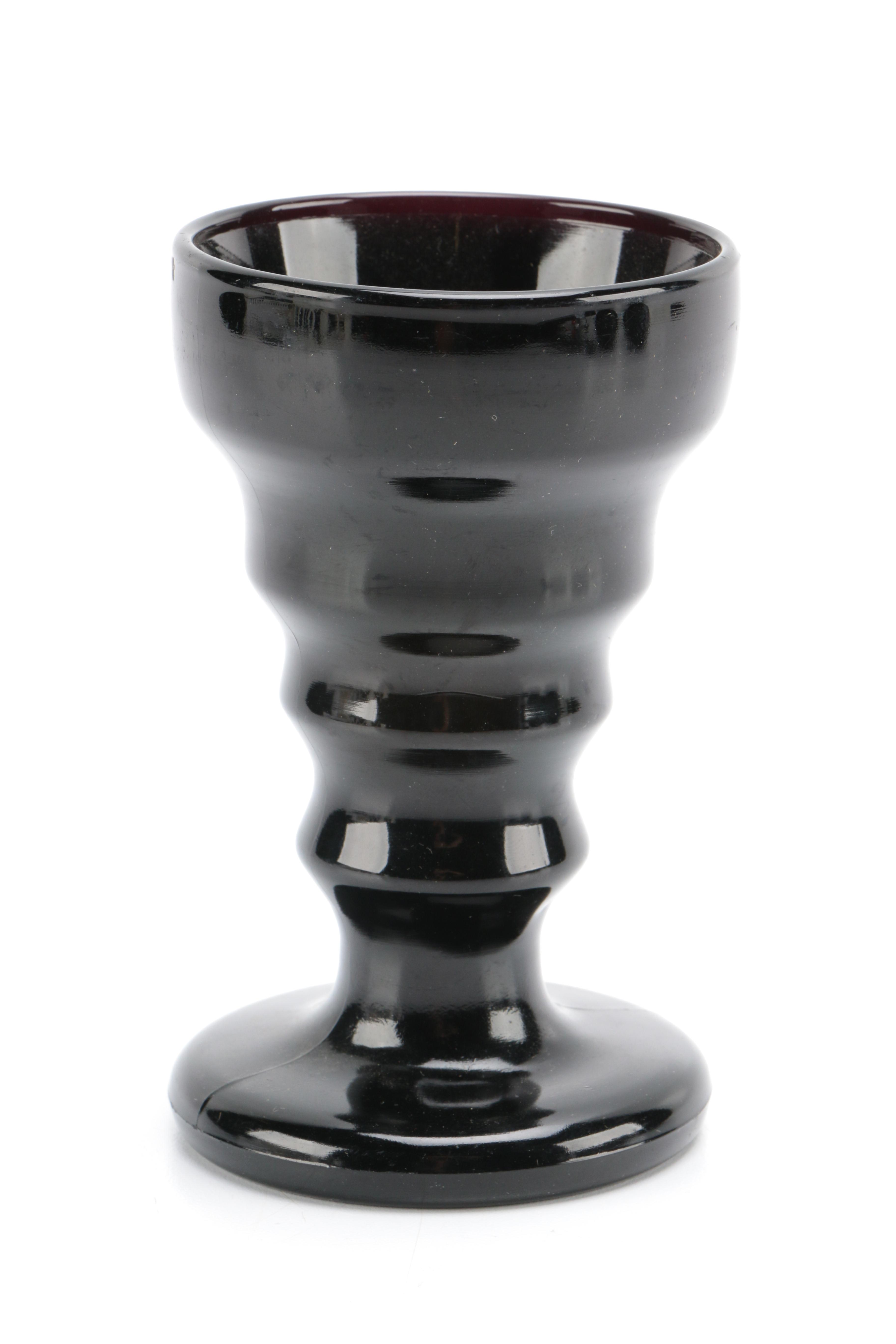 Tiara Exclusives "Art Deco" Black Amethyst Glass Circa 1970