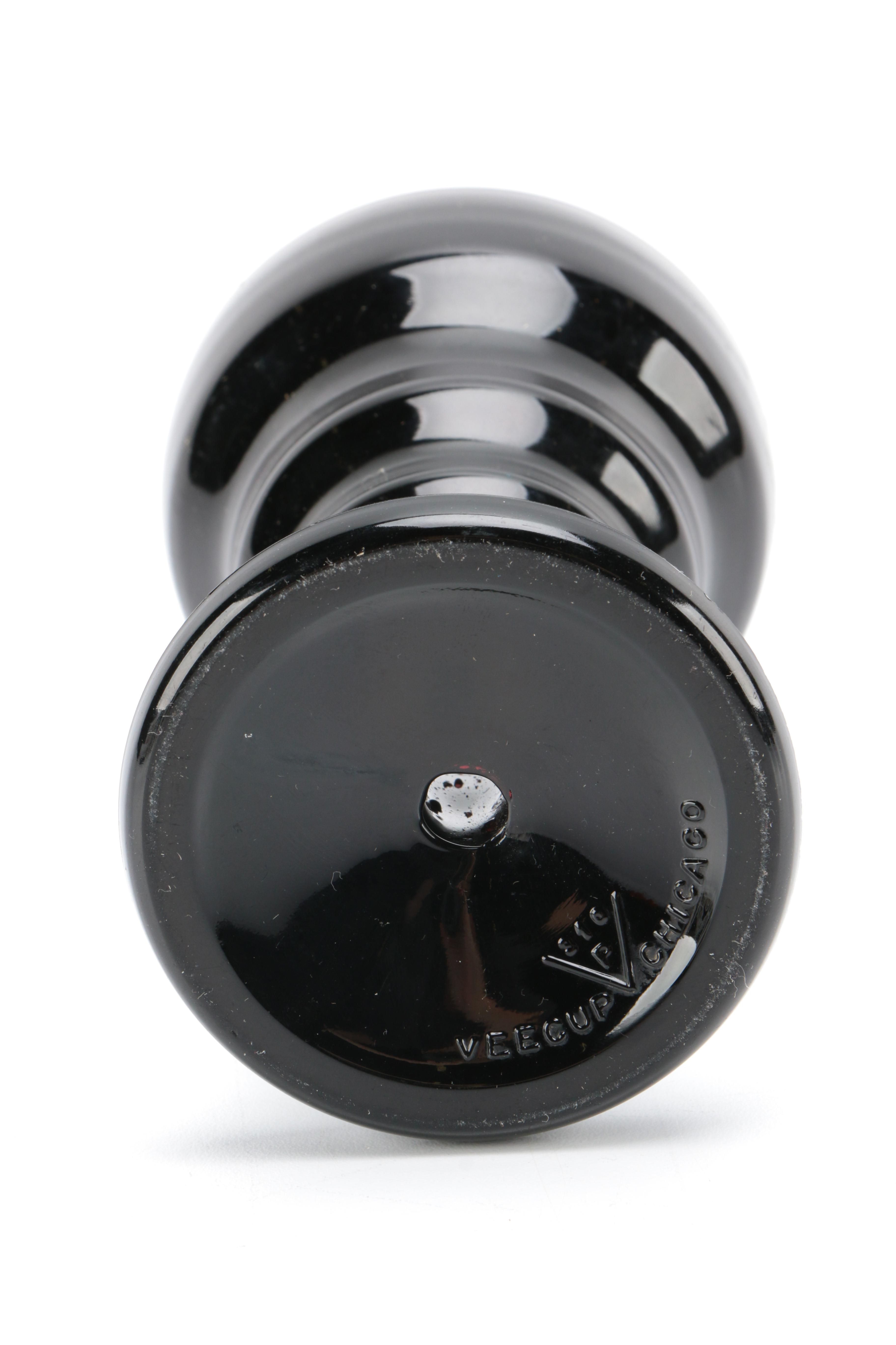 Tiara Exclusives "Art Deco" Black Amethyst Glass Circa 1970