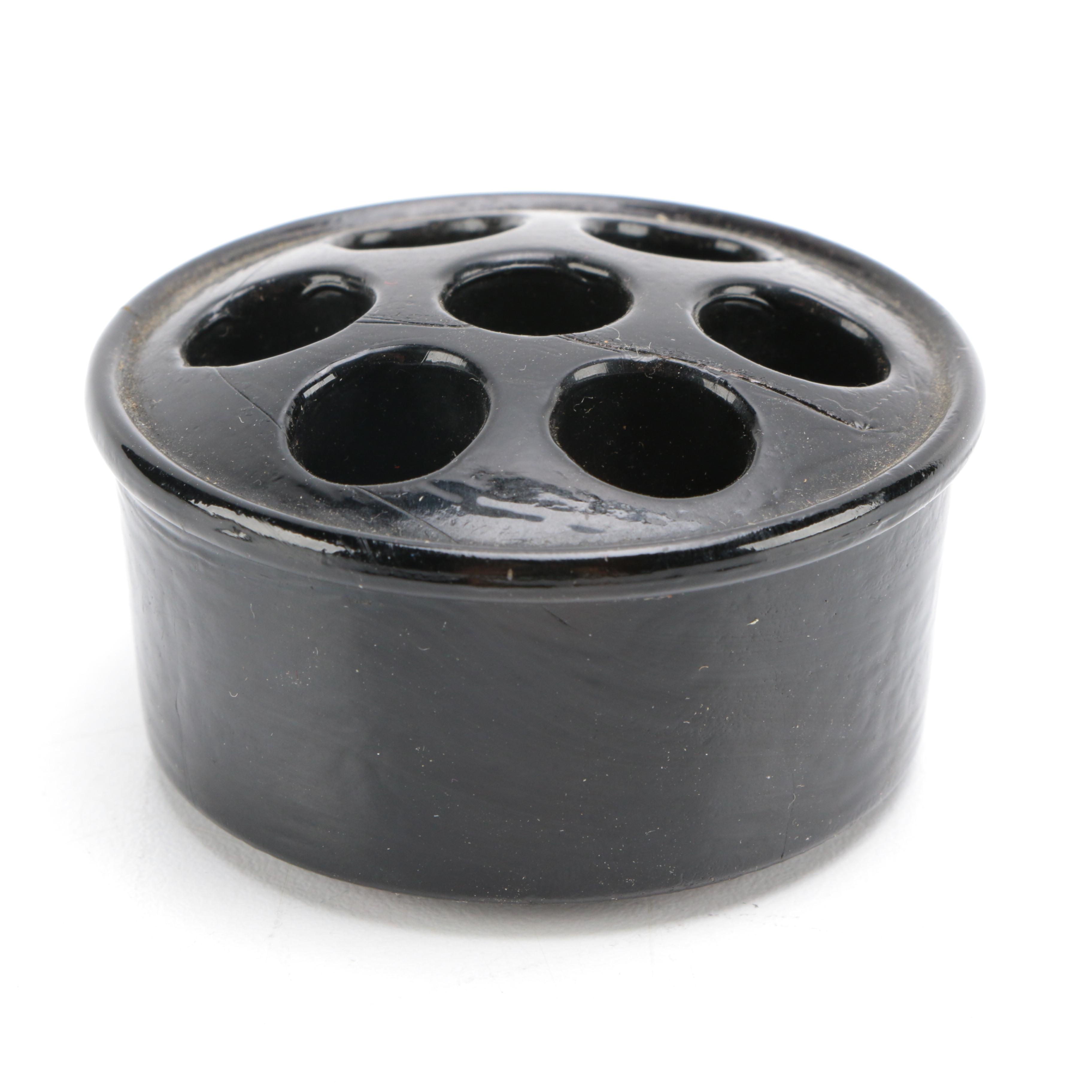 Tiara Exclusives "Art Deco" Black Amethyst Glass Circa 1970