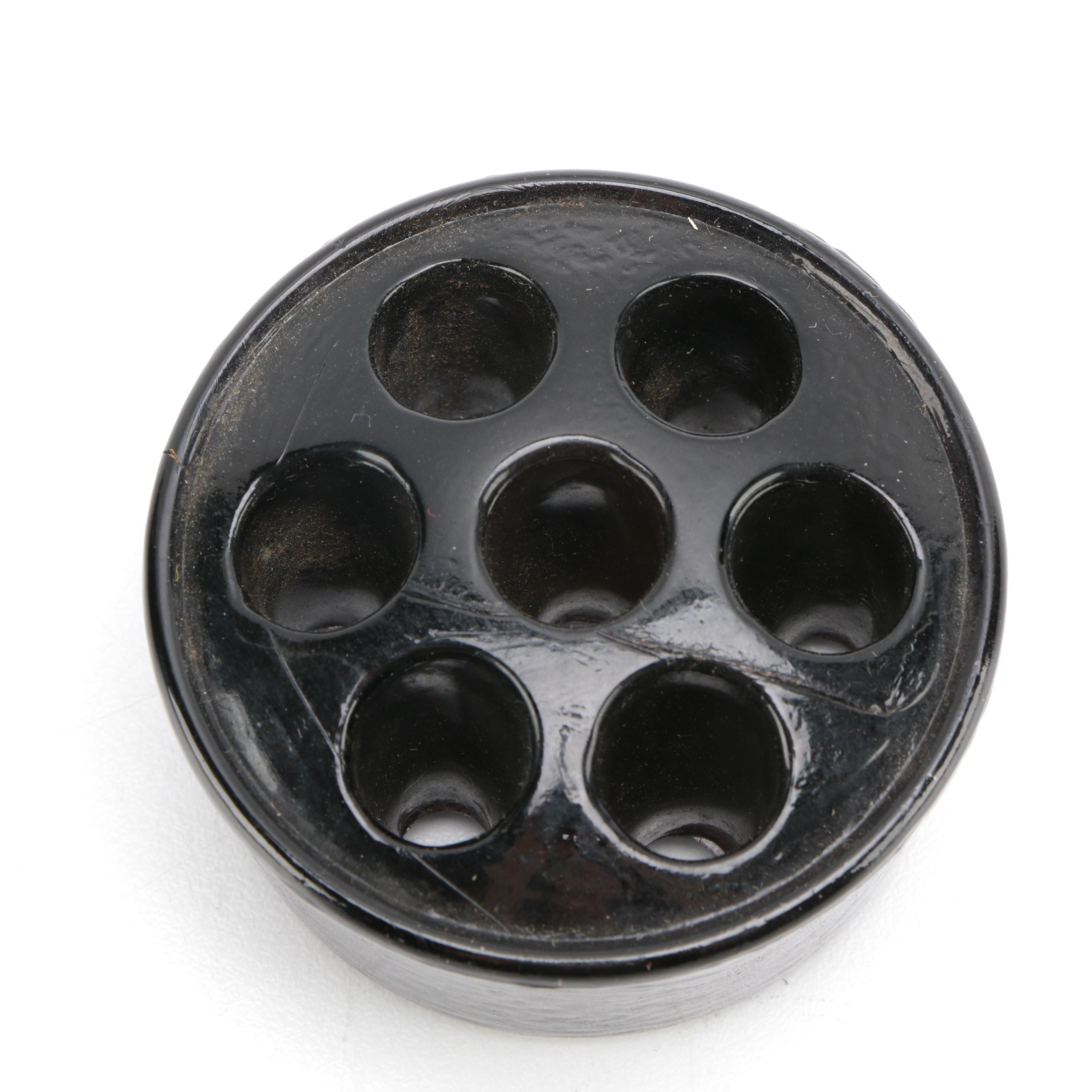 Tiara Exclusives "Art Deco" Black Amethyst Glass Circa 1970