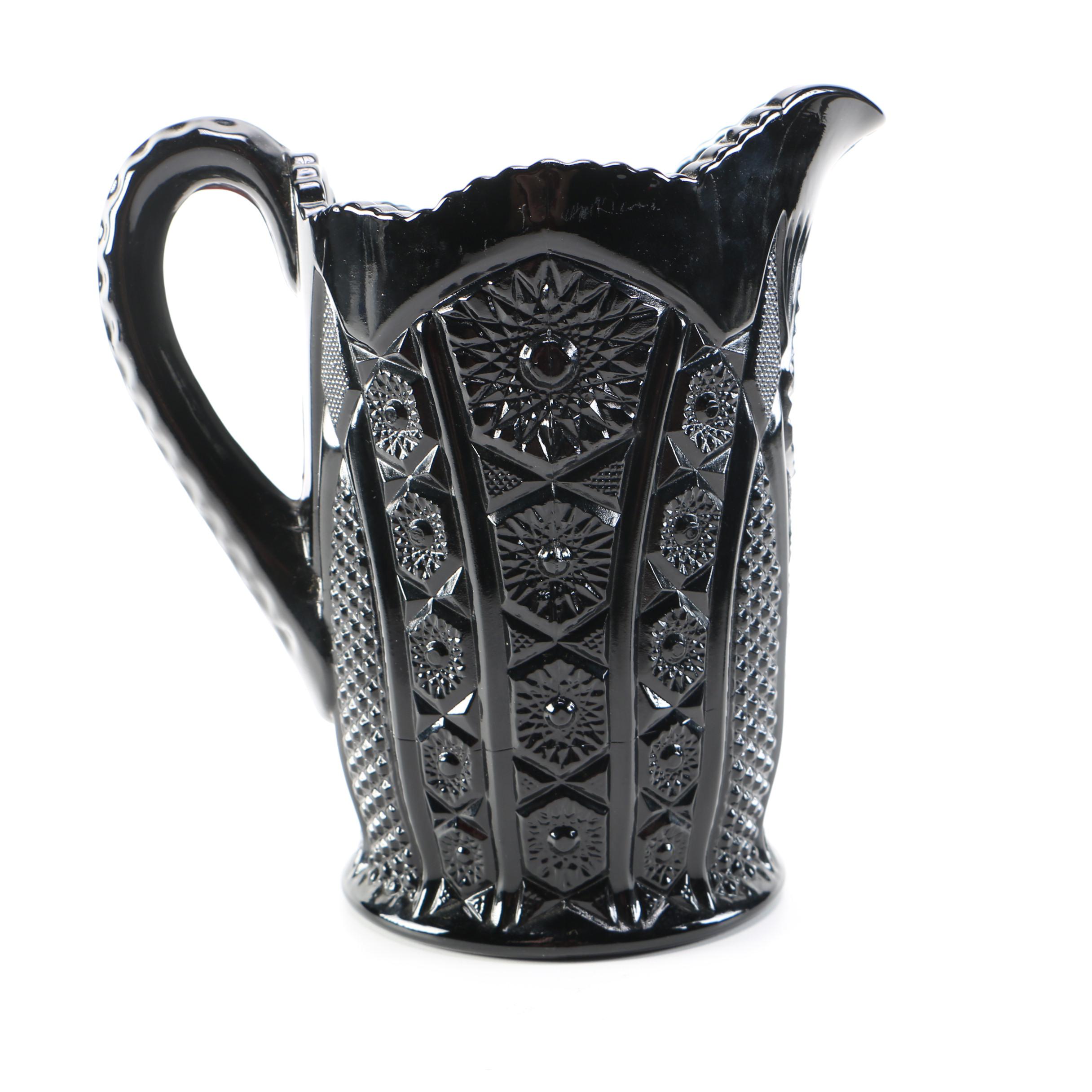 Vintage Black Amethyst Glassware Grouping