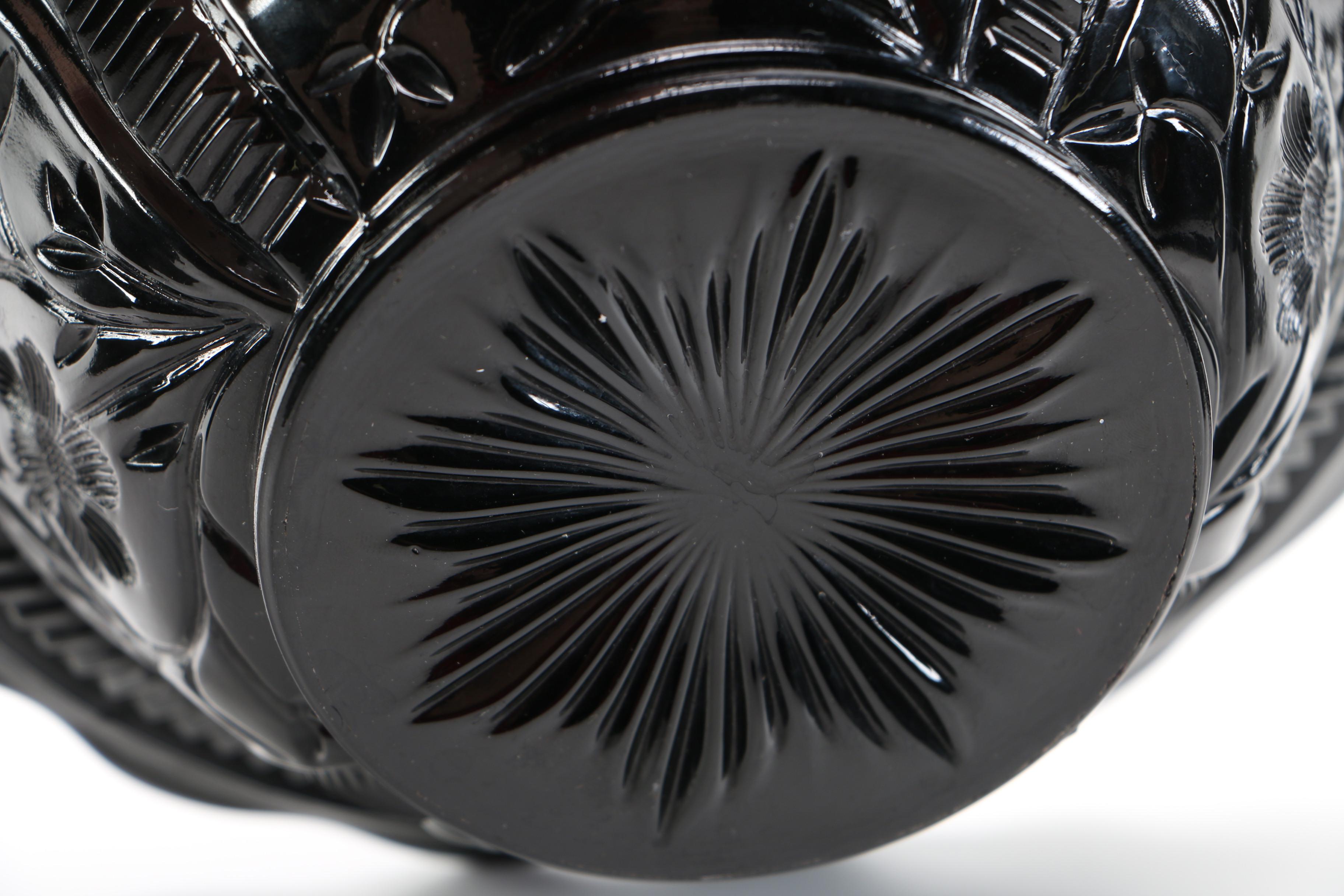 Vintage Black Amethyst Glassware Grouping