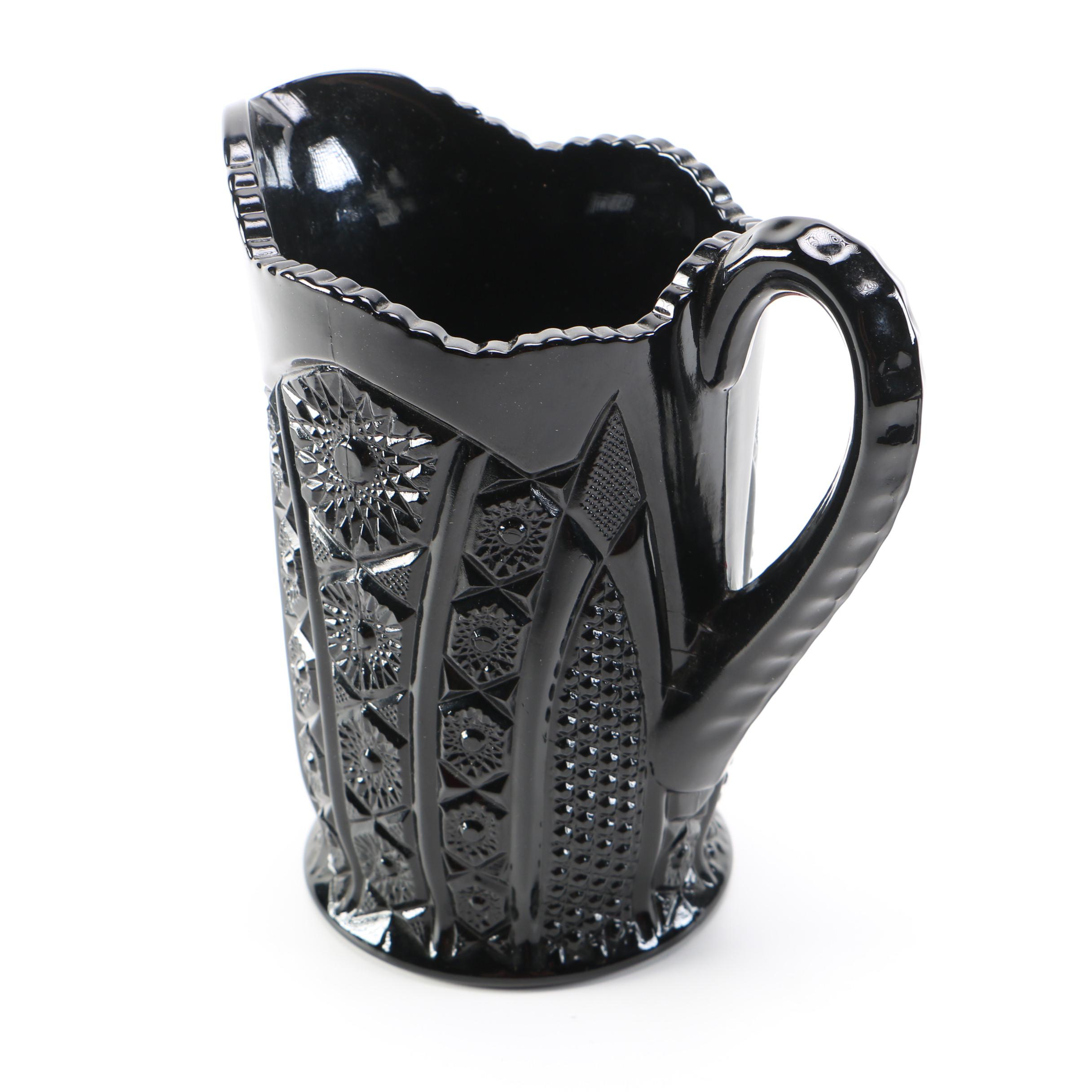 Vintage Black Amethyst Glassware Grouping