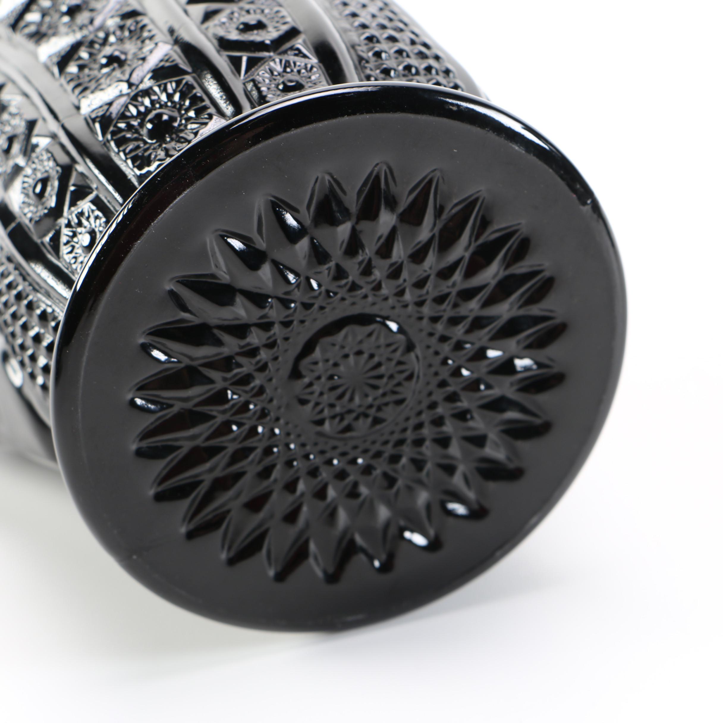 Vintage Black Amethyst Glassware Grouping