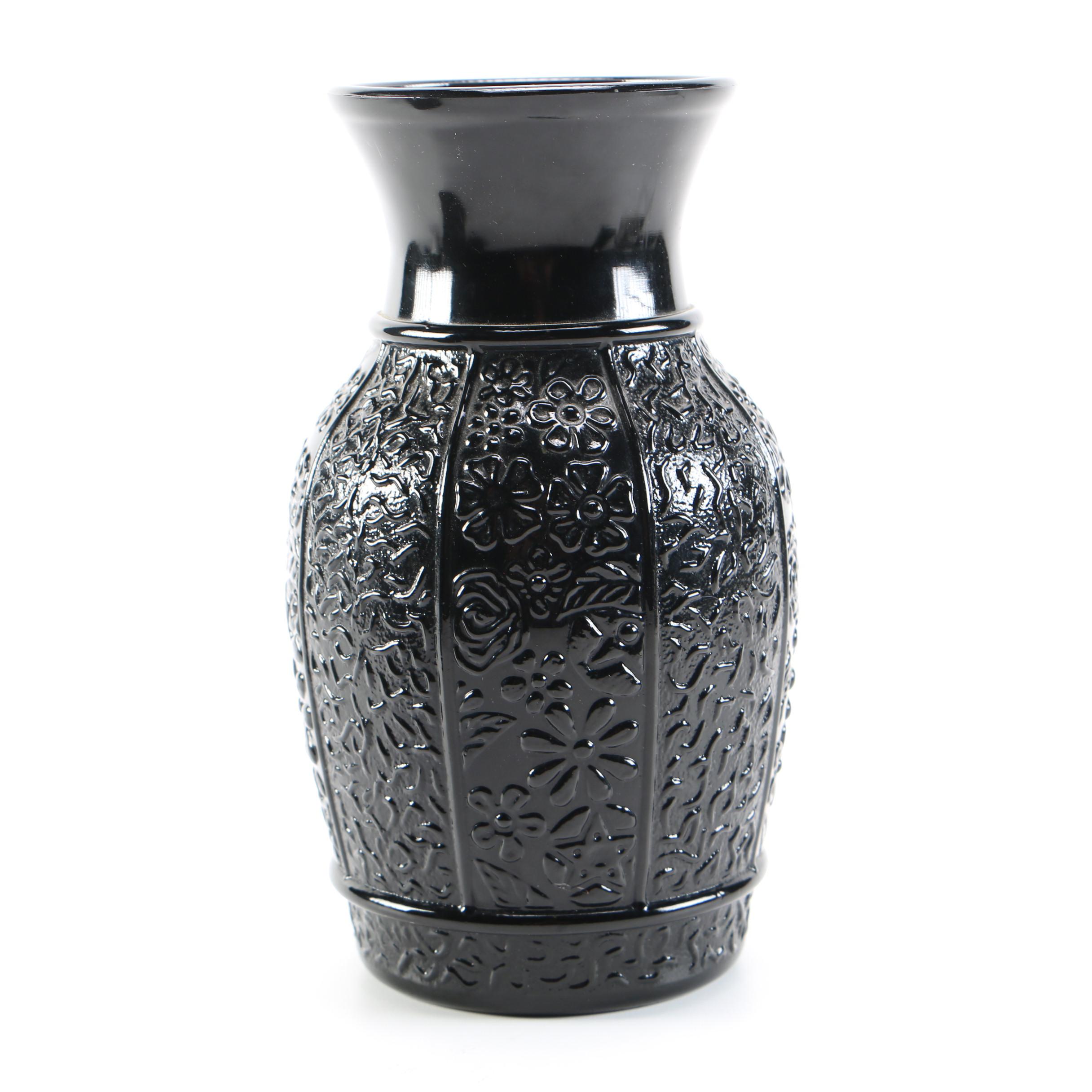 Vintage Black Amethyst Glassware Grouping