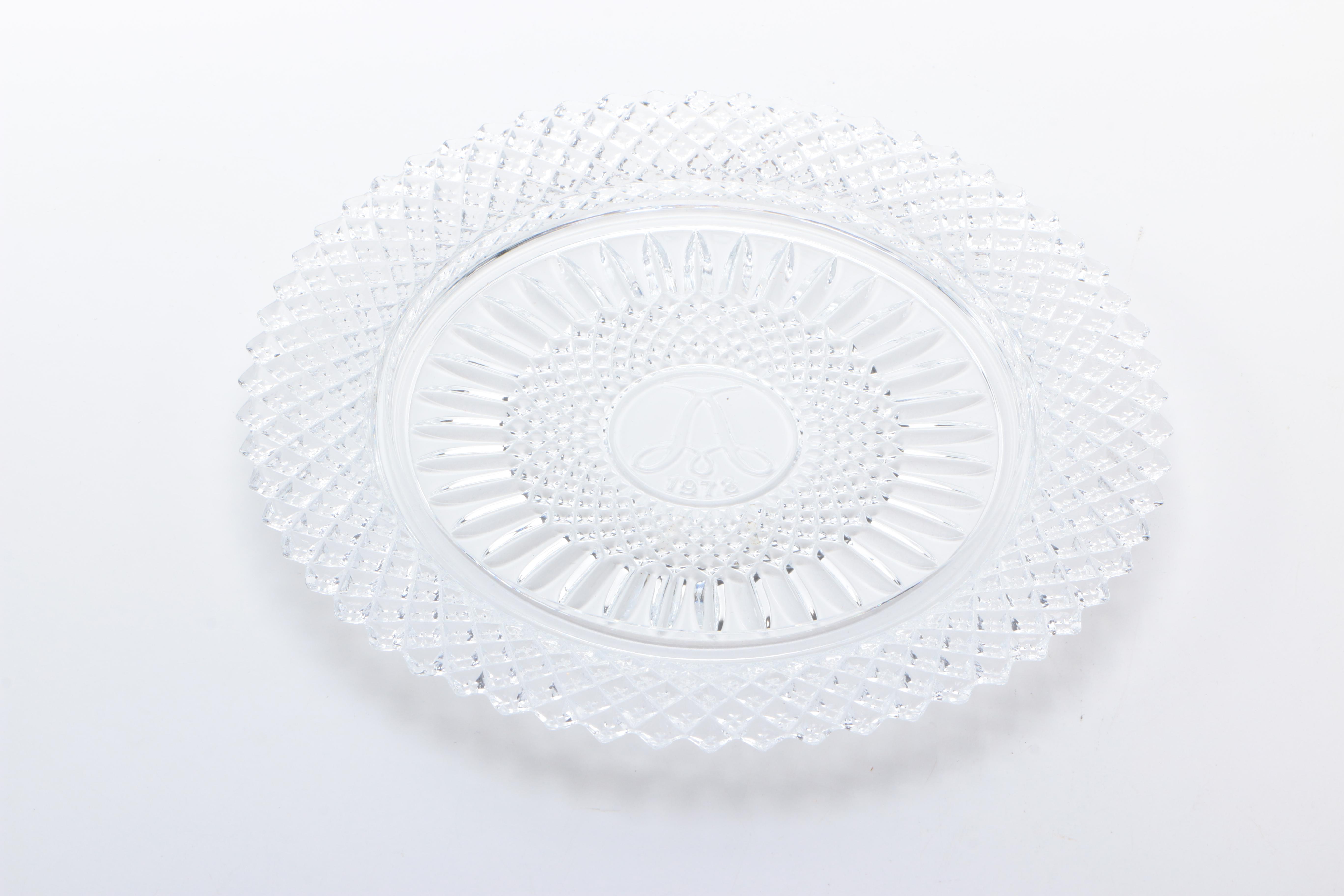 Assorted Pressed Glass Plates