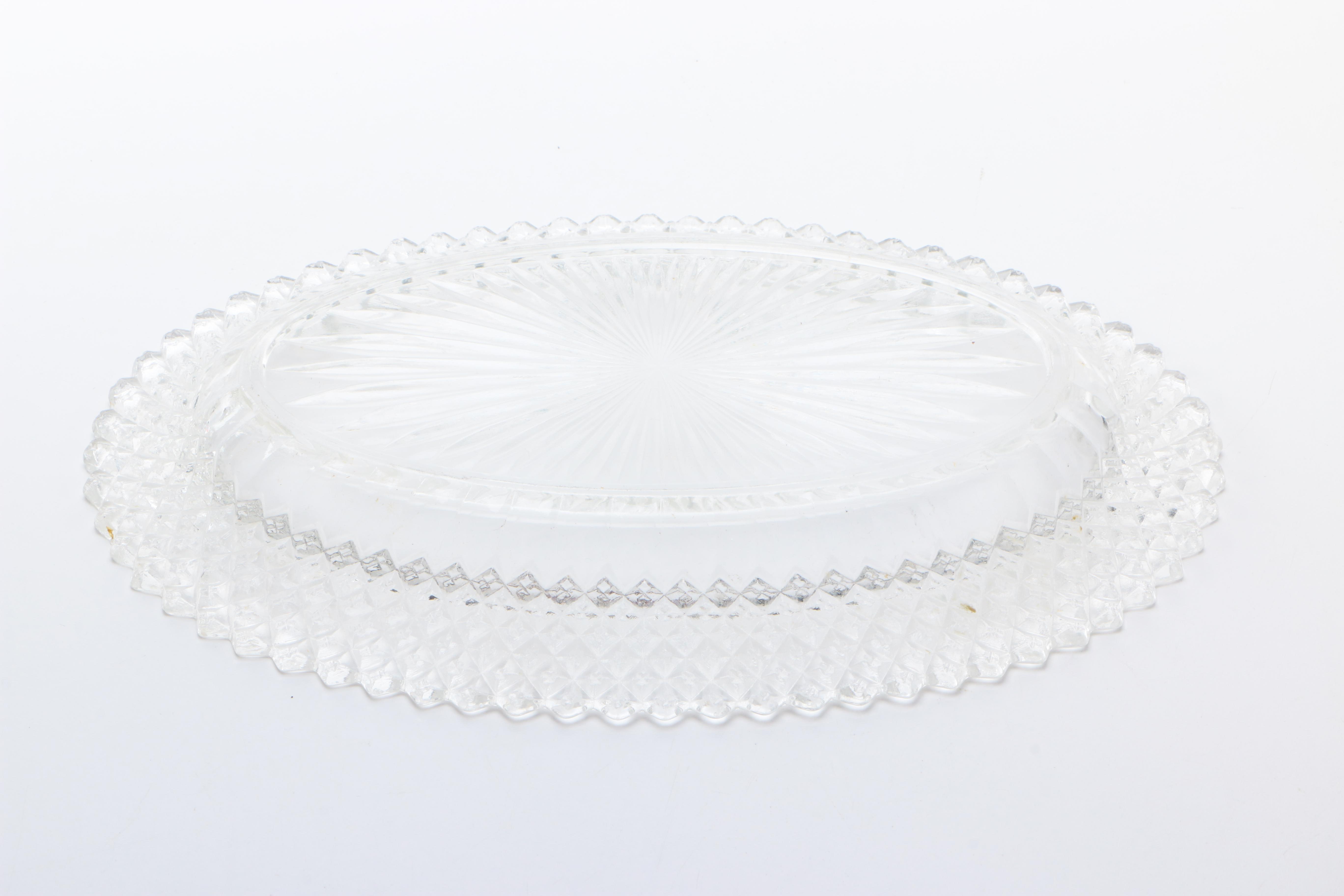 Assorted Pressed Glass Plates