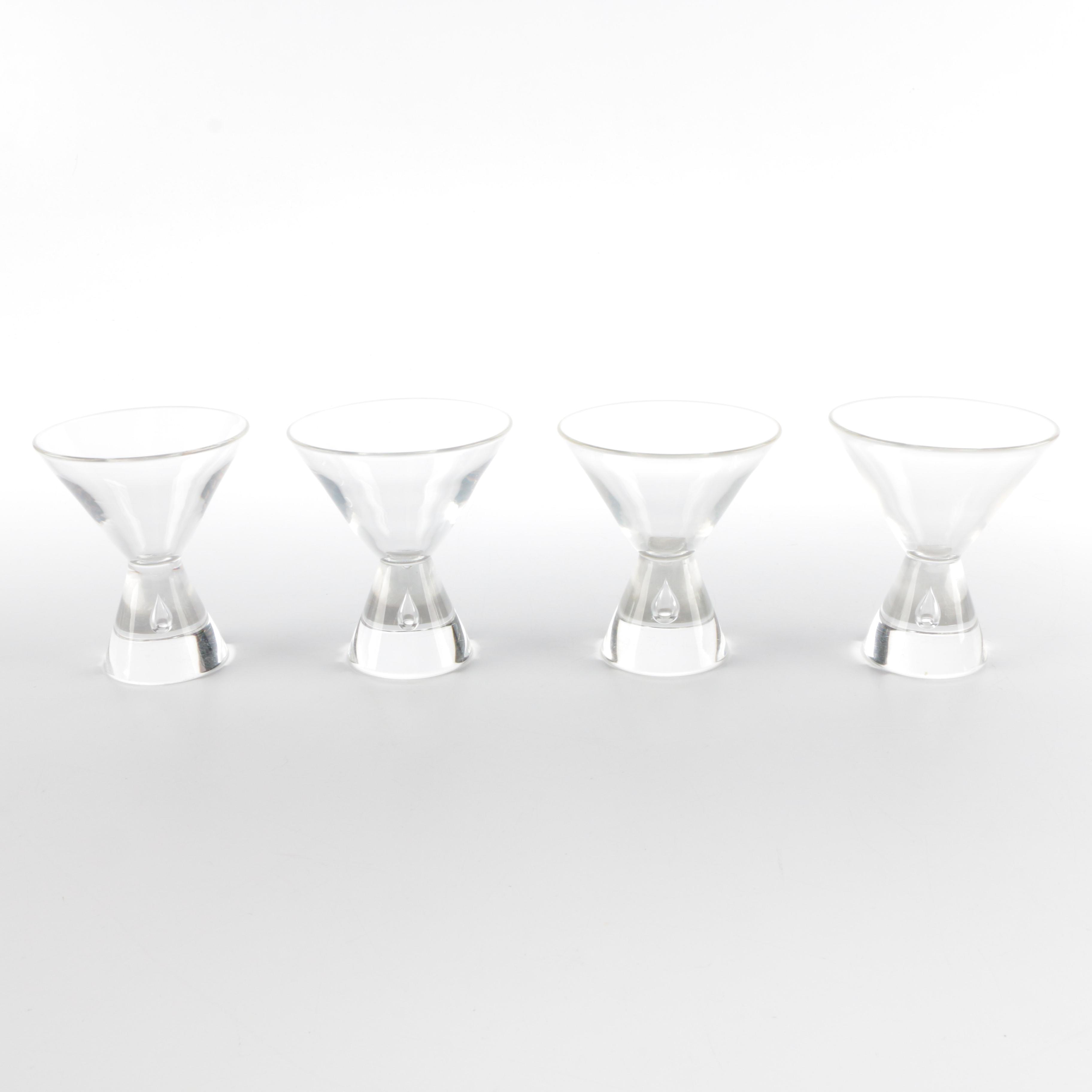 Steuben Teardrop Martini Glasses