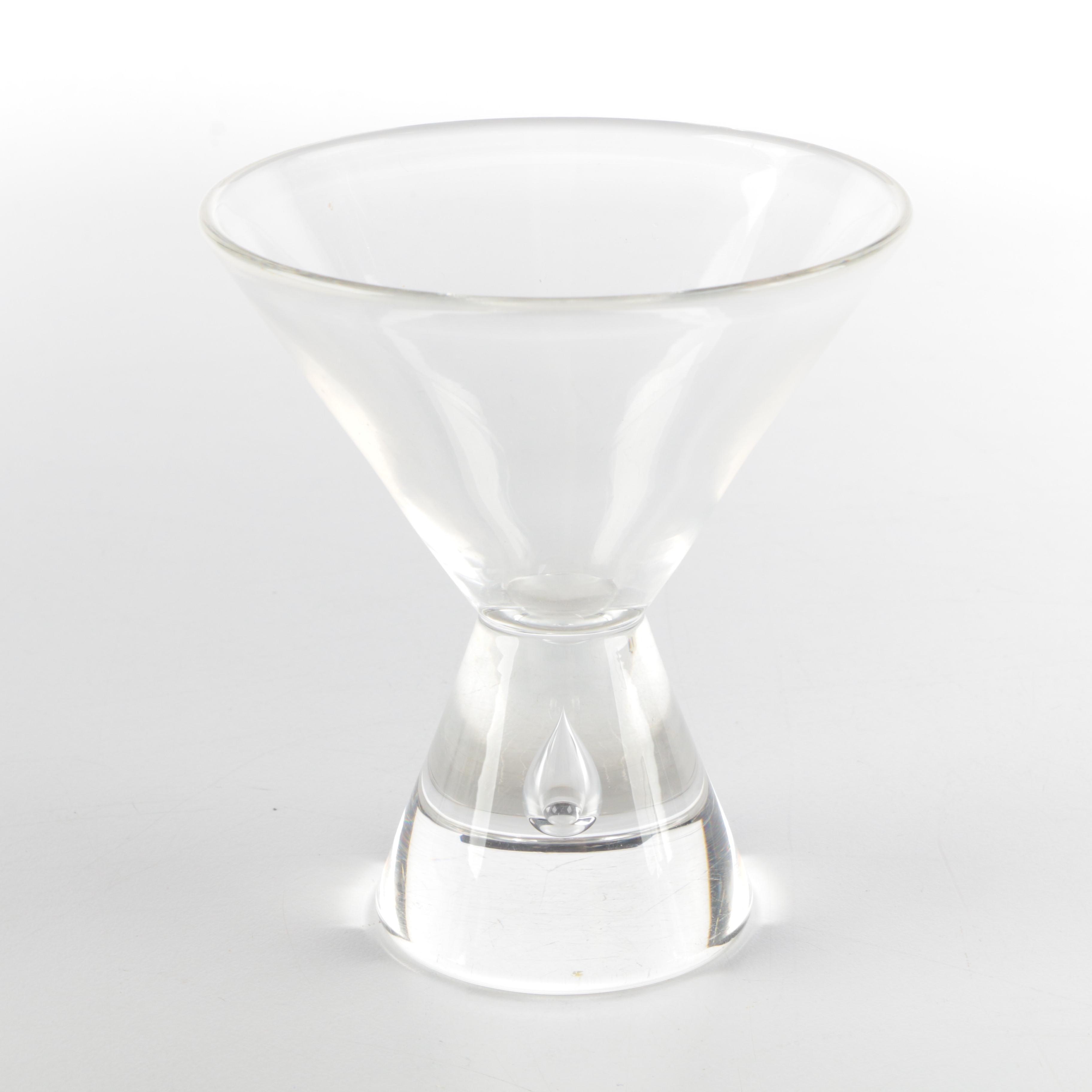 Steuben Teardrop Martini Glasses