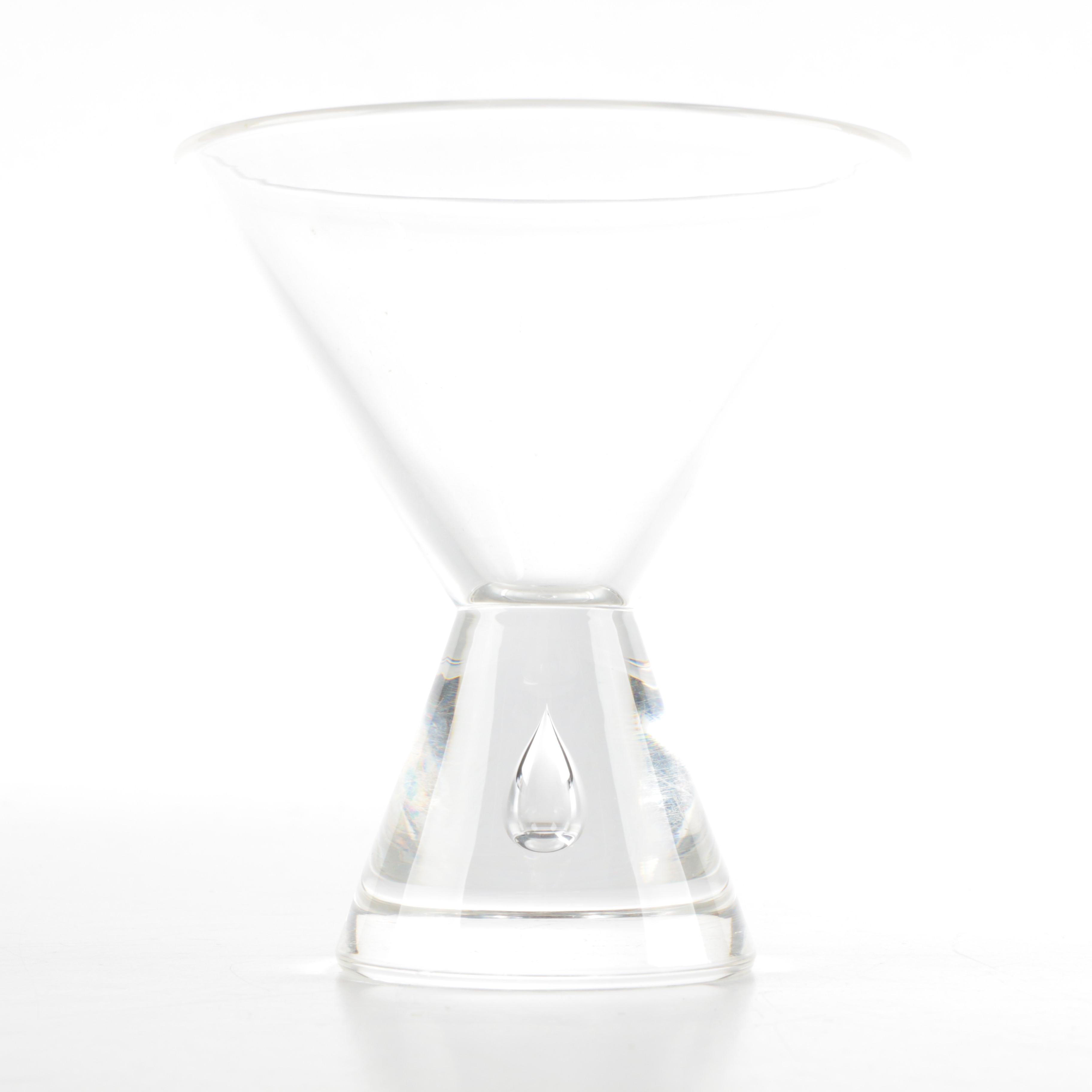 Steuben Teardrop Martini Glasses