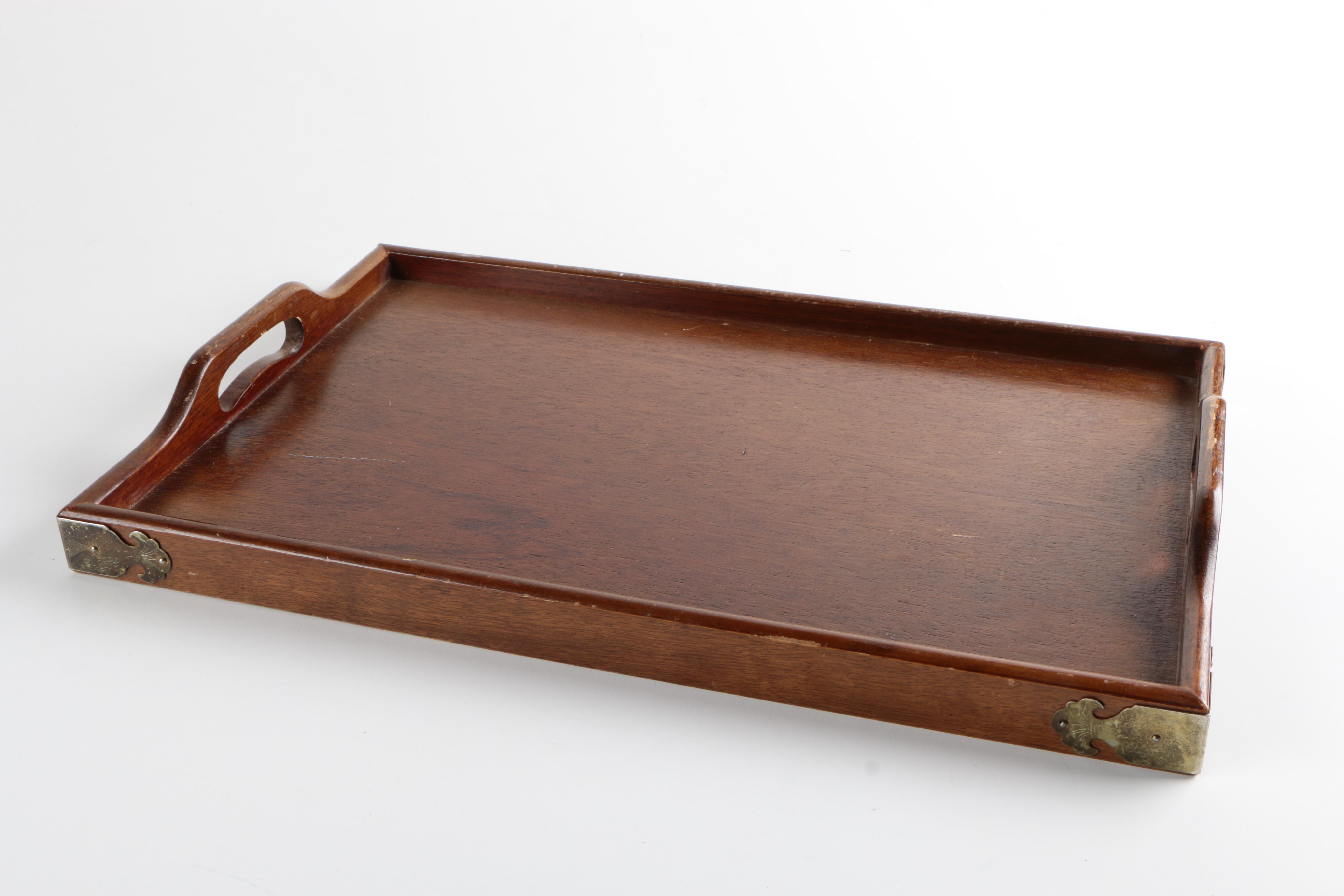 Wood Trays with Carved Designs
