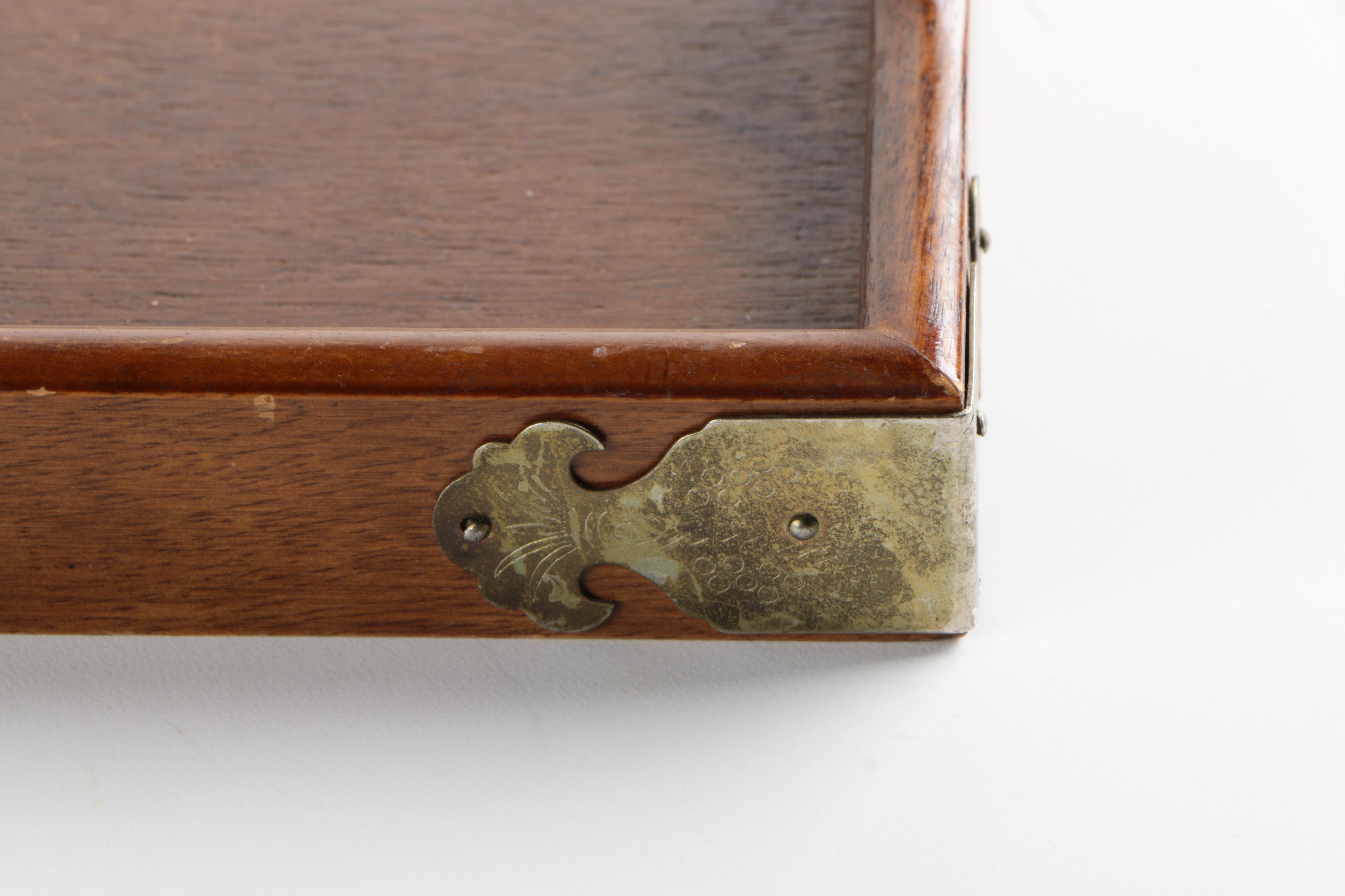 Wood Trays with Carved Designs