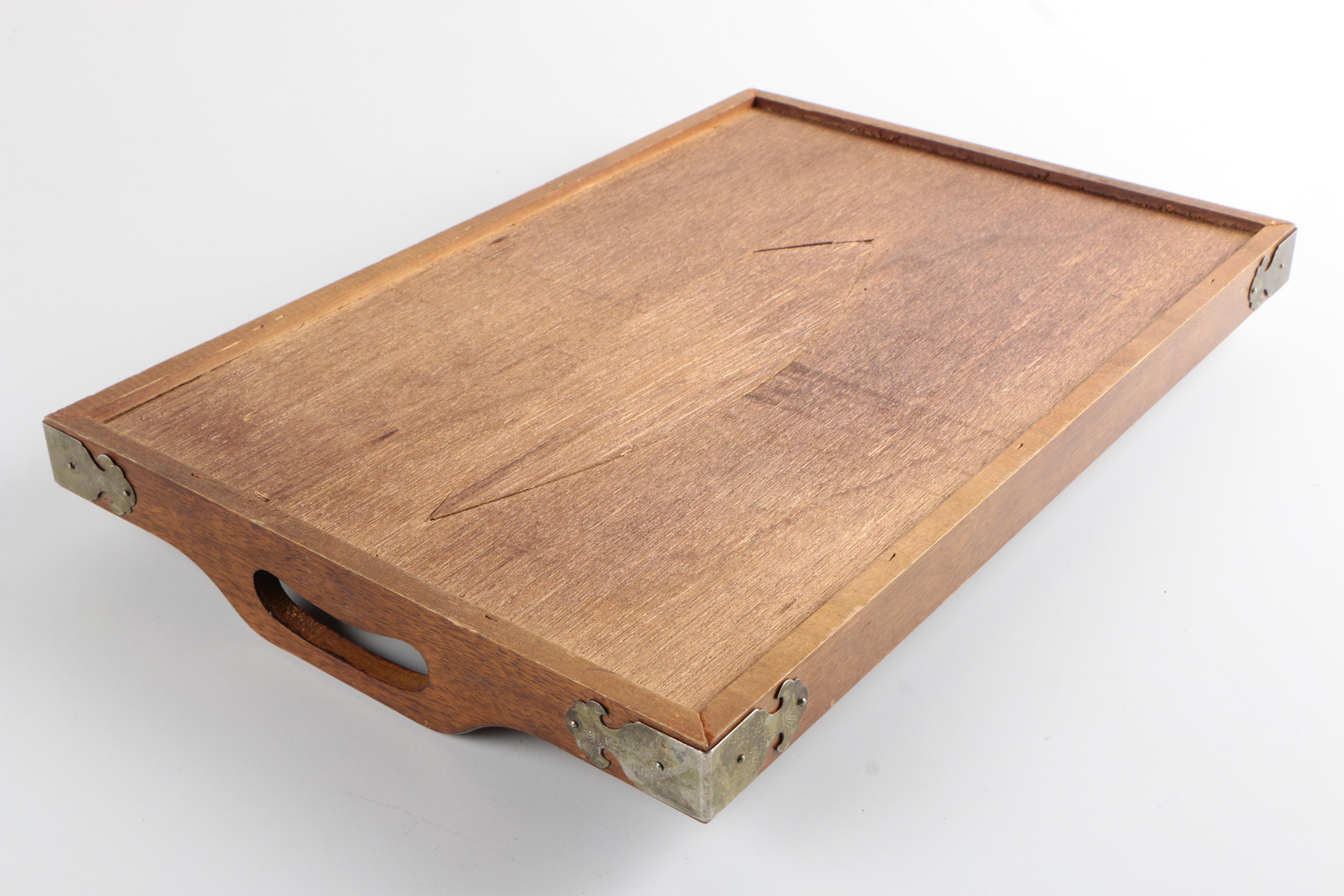 Wood Trays with Carved Designs