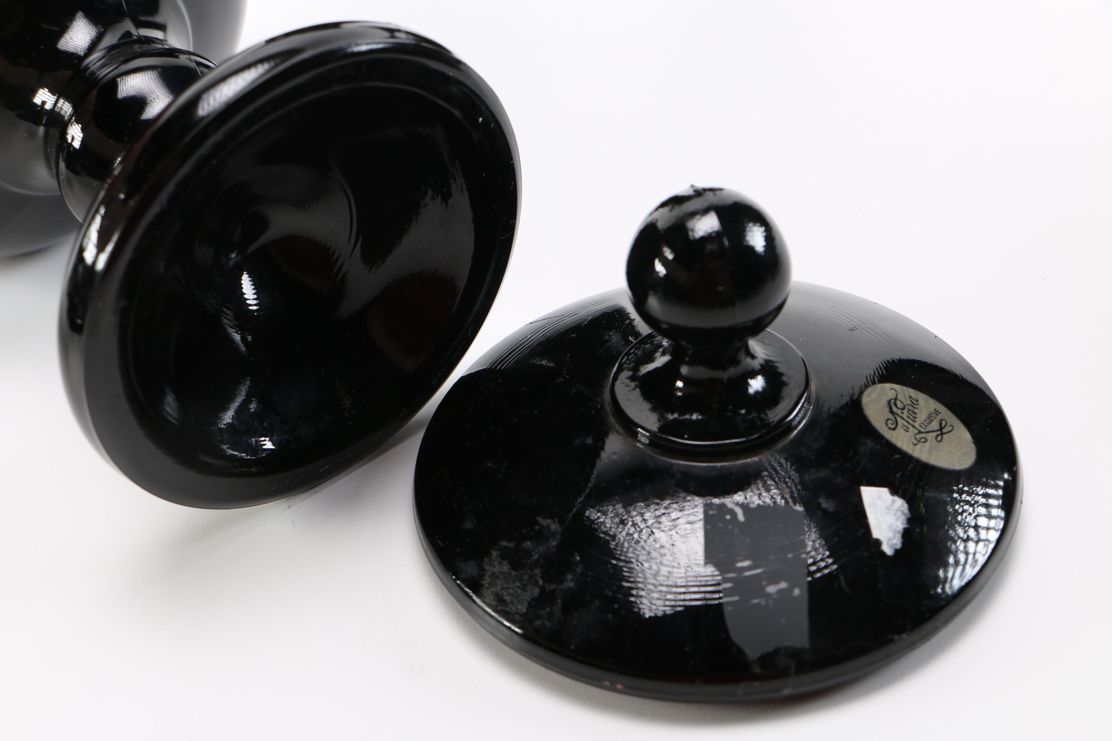 Vintage Black Amethyst Glassware