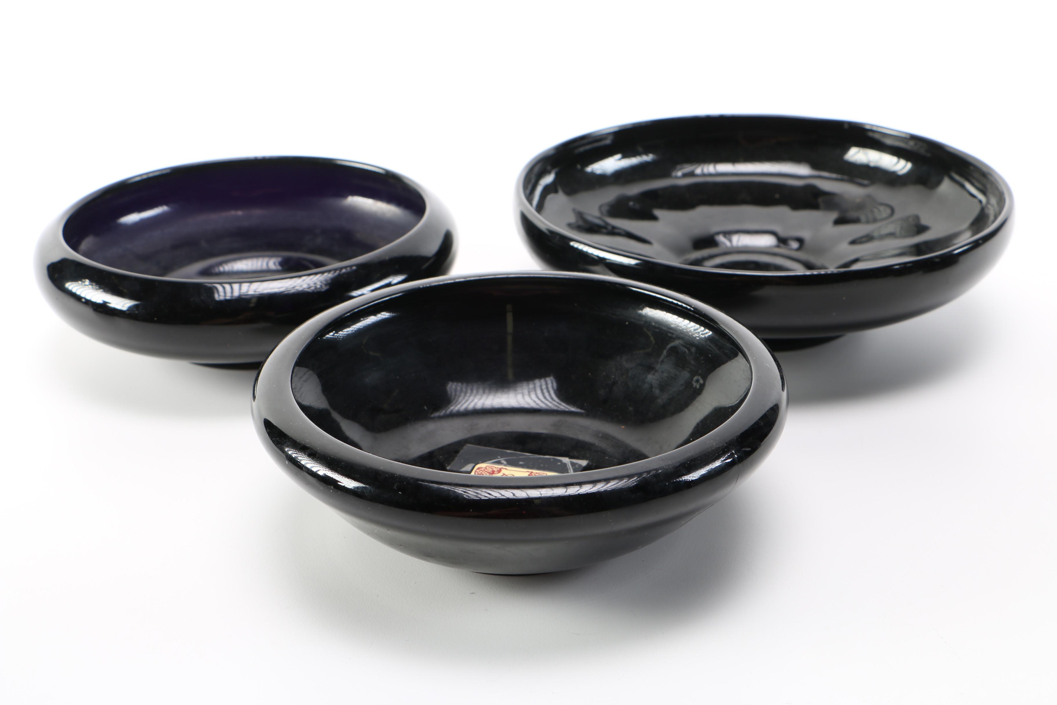 Vintage Black Amethyst Glassware