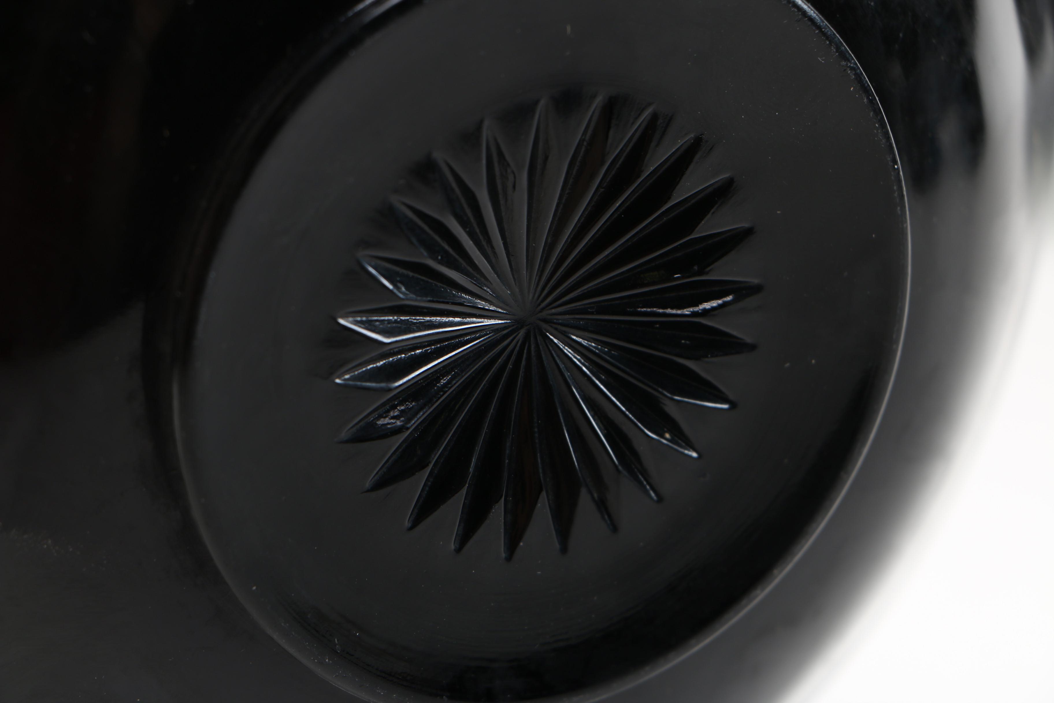 Vintage Black Amethyst Glassware