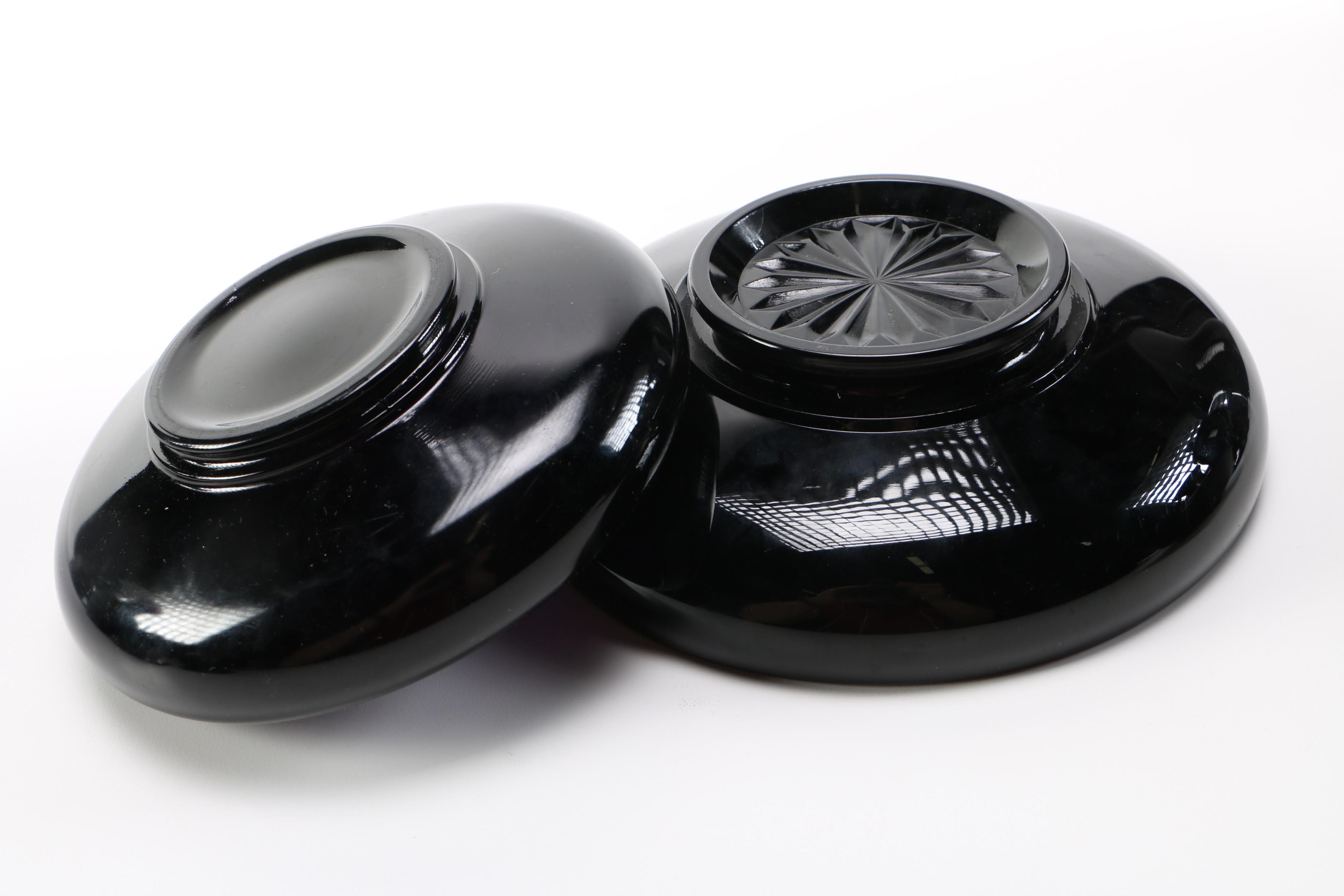 Vintage Black Amethyst Glassware