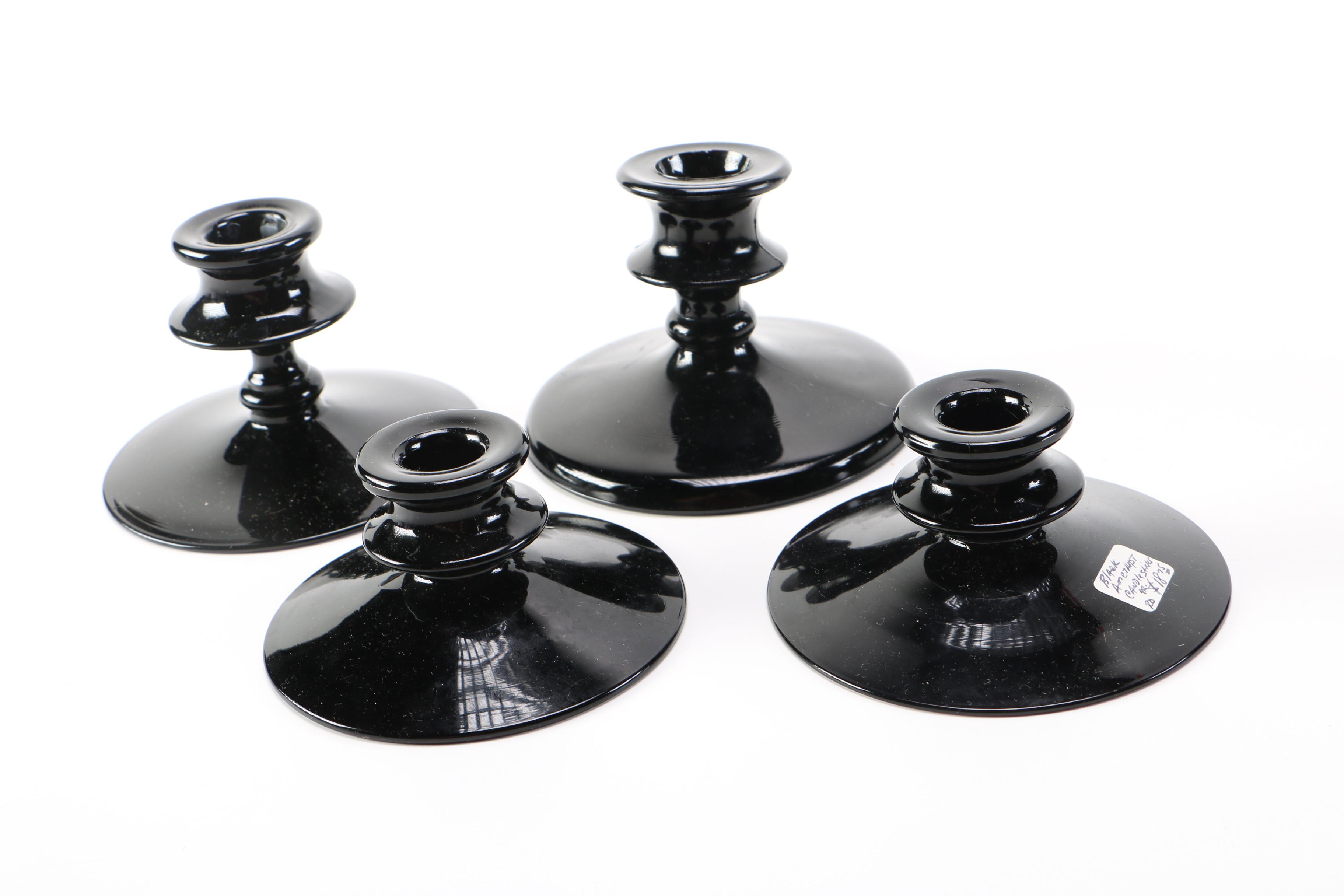 Vintage Black Amethyst Glassware